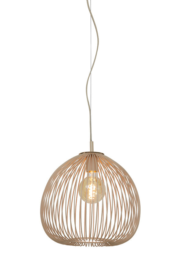 Rilana Matt Beige Metal Pendant Light 34cm