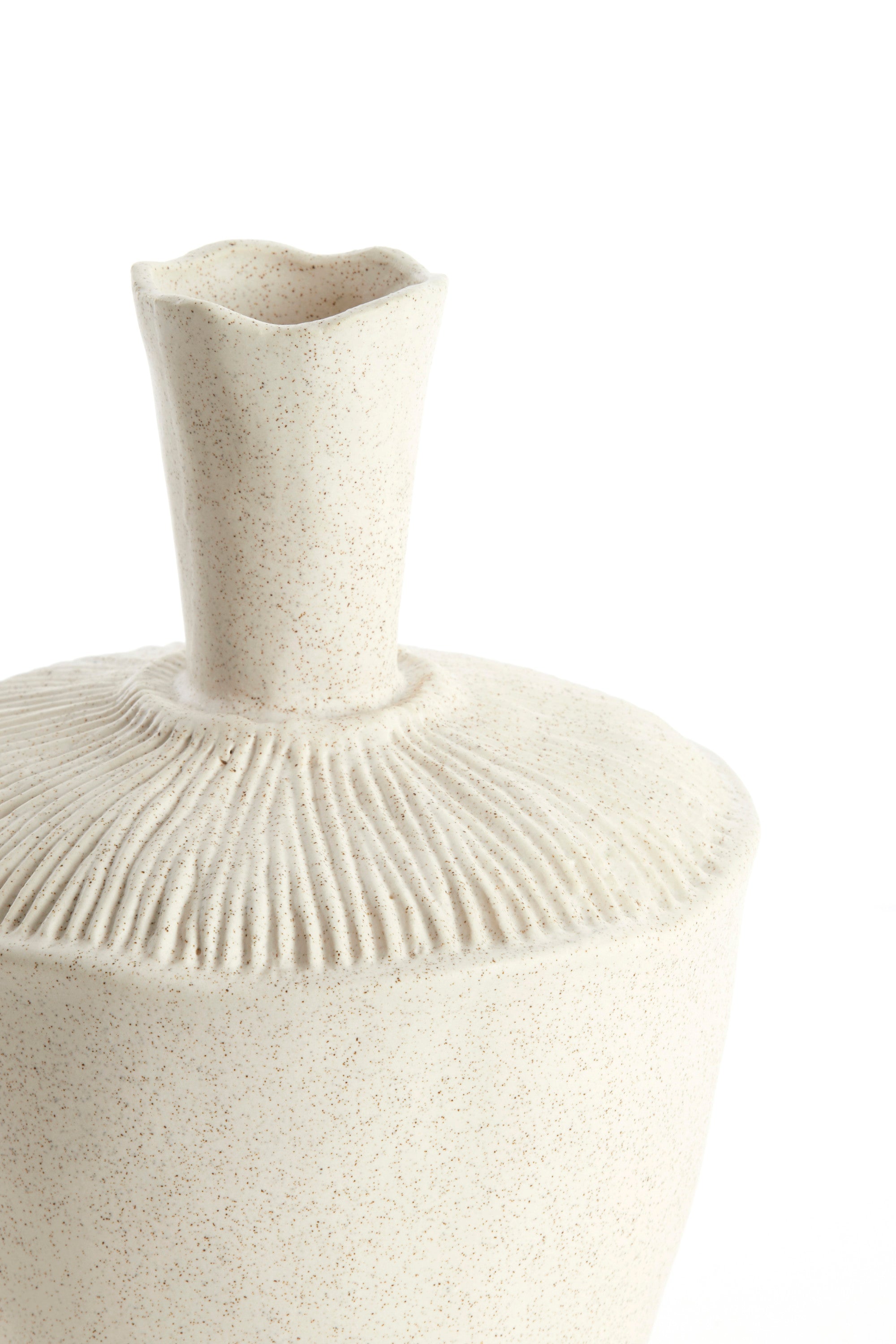 Neira Cream Ceramic Vase
