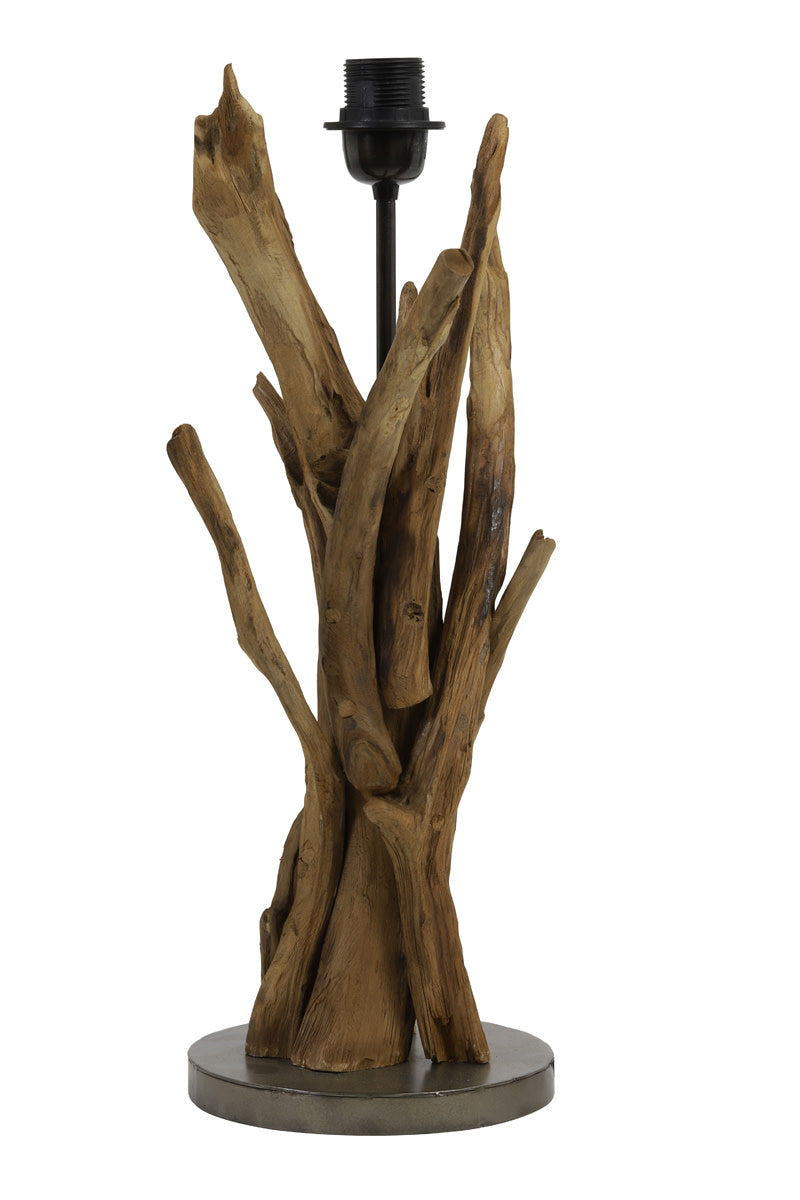 Bluma Natural Brown Wood Table Lamp Base