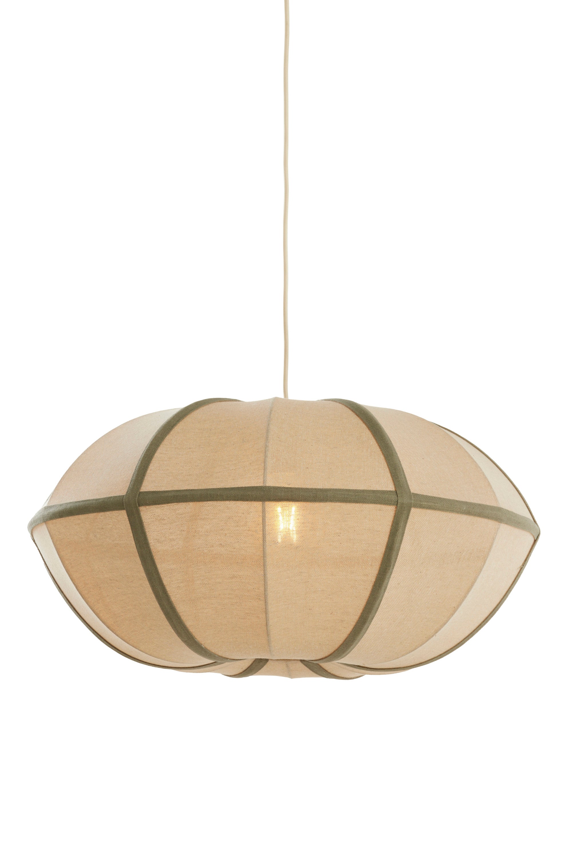 Mirelys Natural & Olive Green Pendant Light 61cm