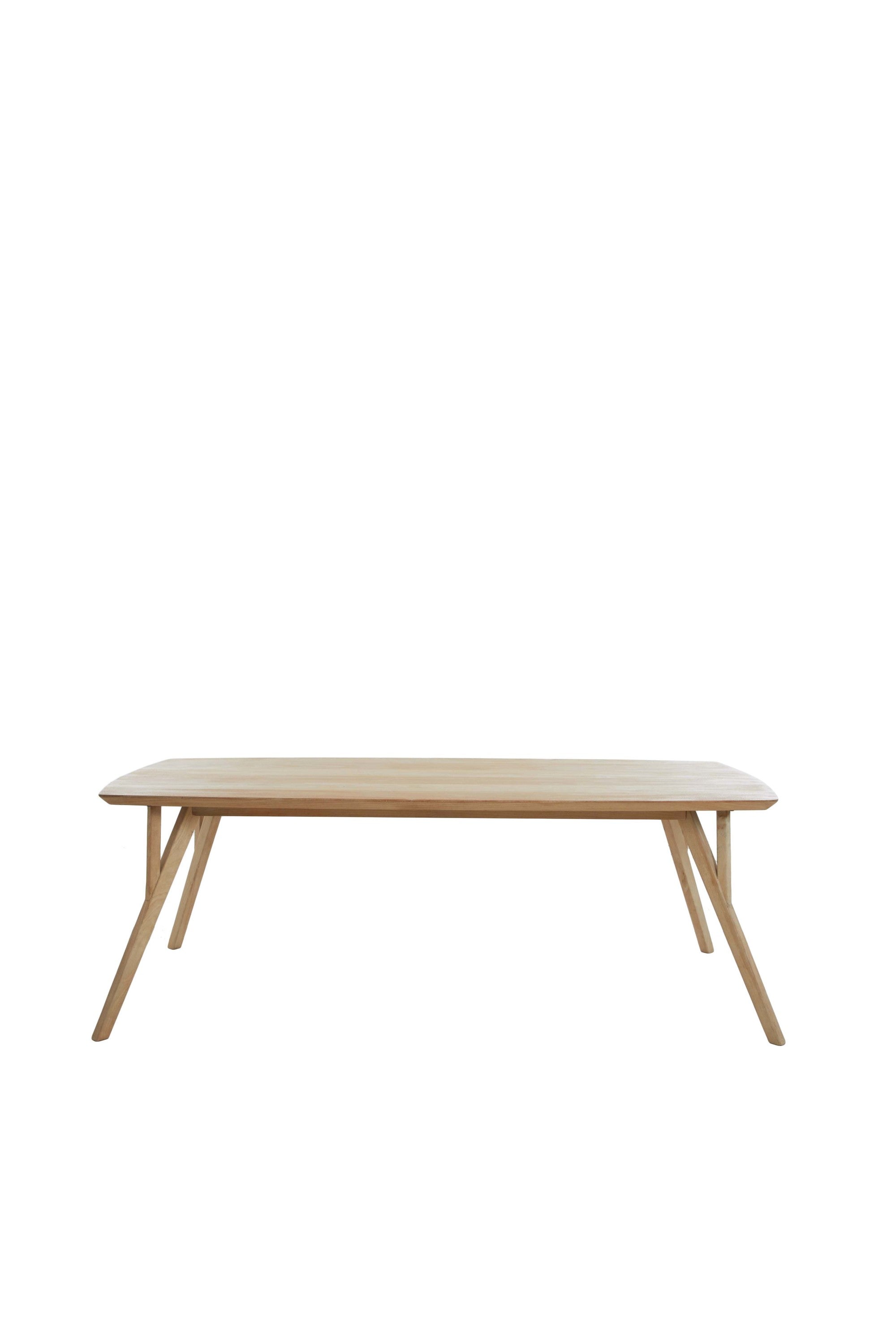 Quenza Natural Mango Wood Rectangular Dining Table 200cm