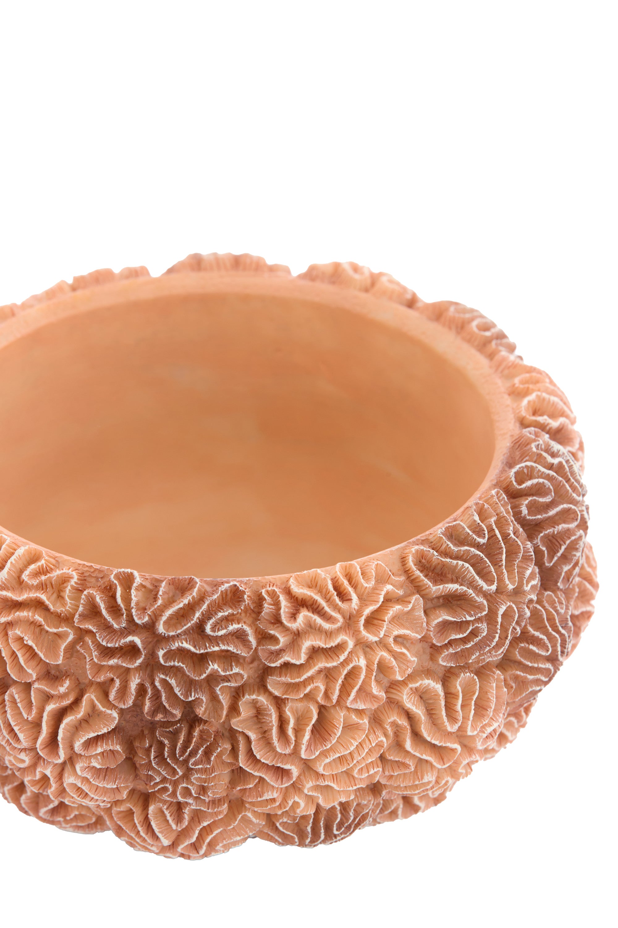 Coral Peach/Light Brown Decorative Storage Box with Lid 16cm