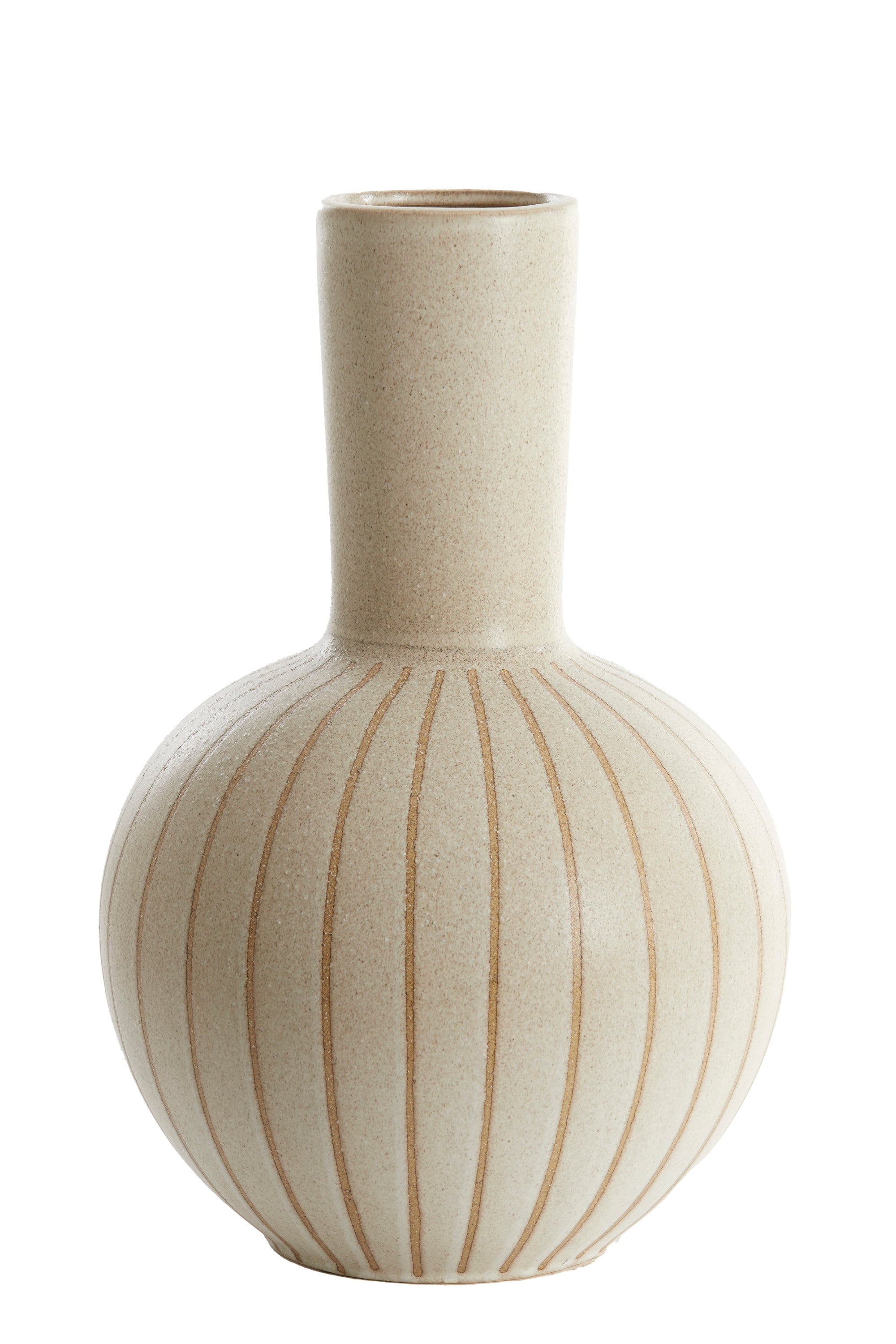 Ulloa Matt Sand & Brown Ceramic Vase 52cm