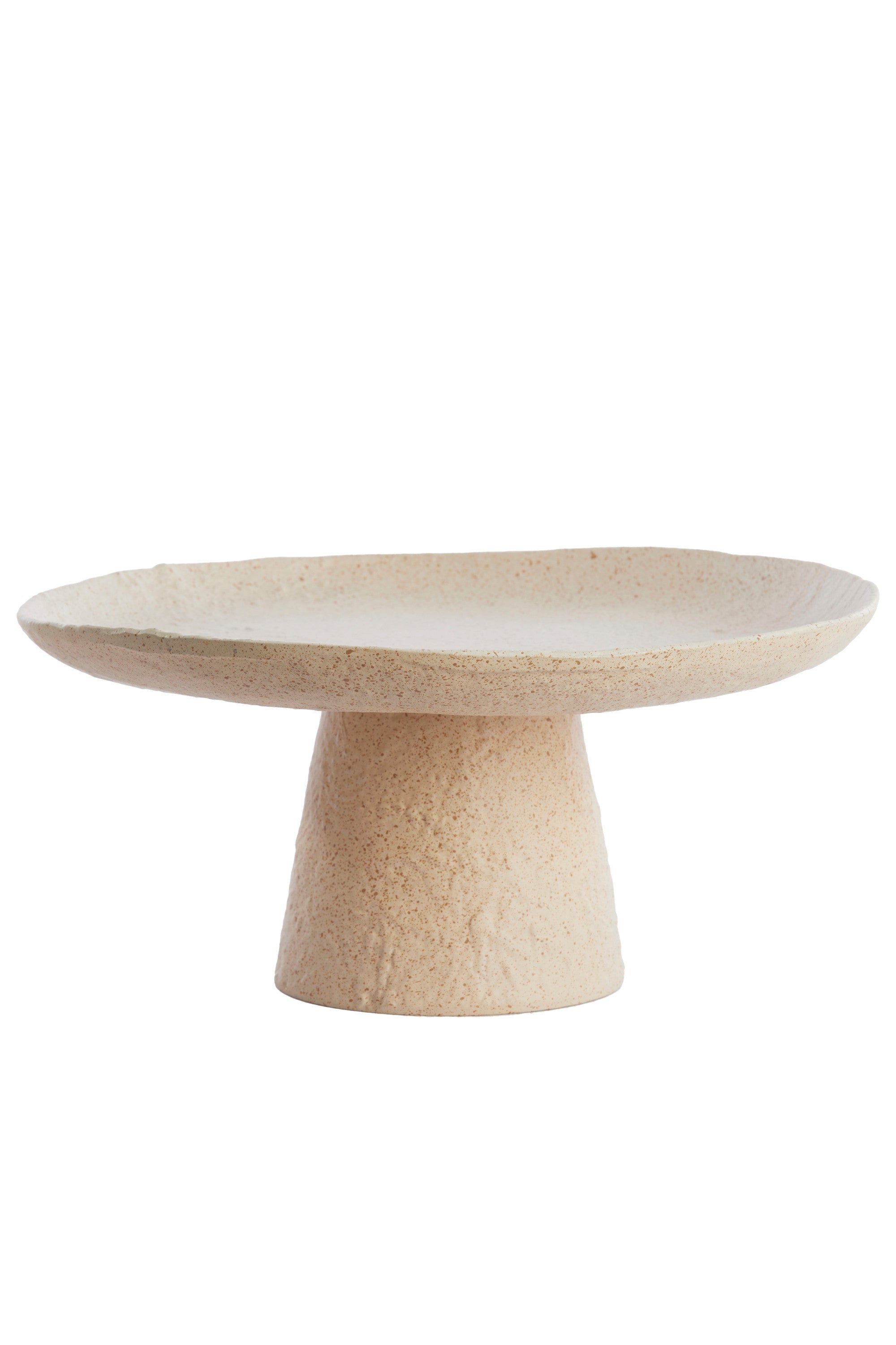 Ota Sand & Light Brown Spotted Metal Decorative Bowl on Stand 16cm