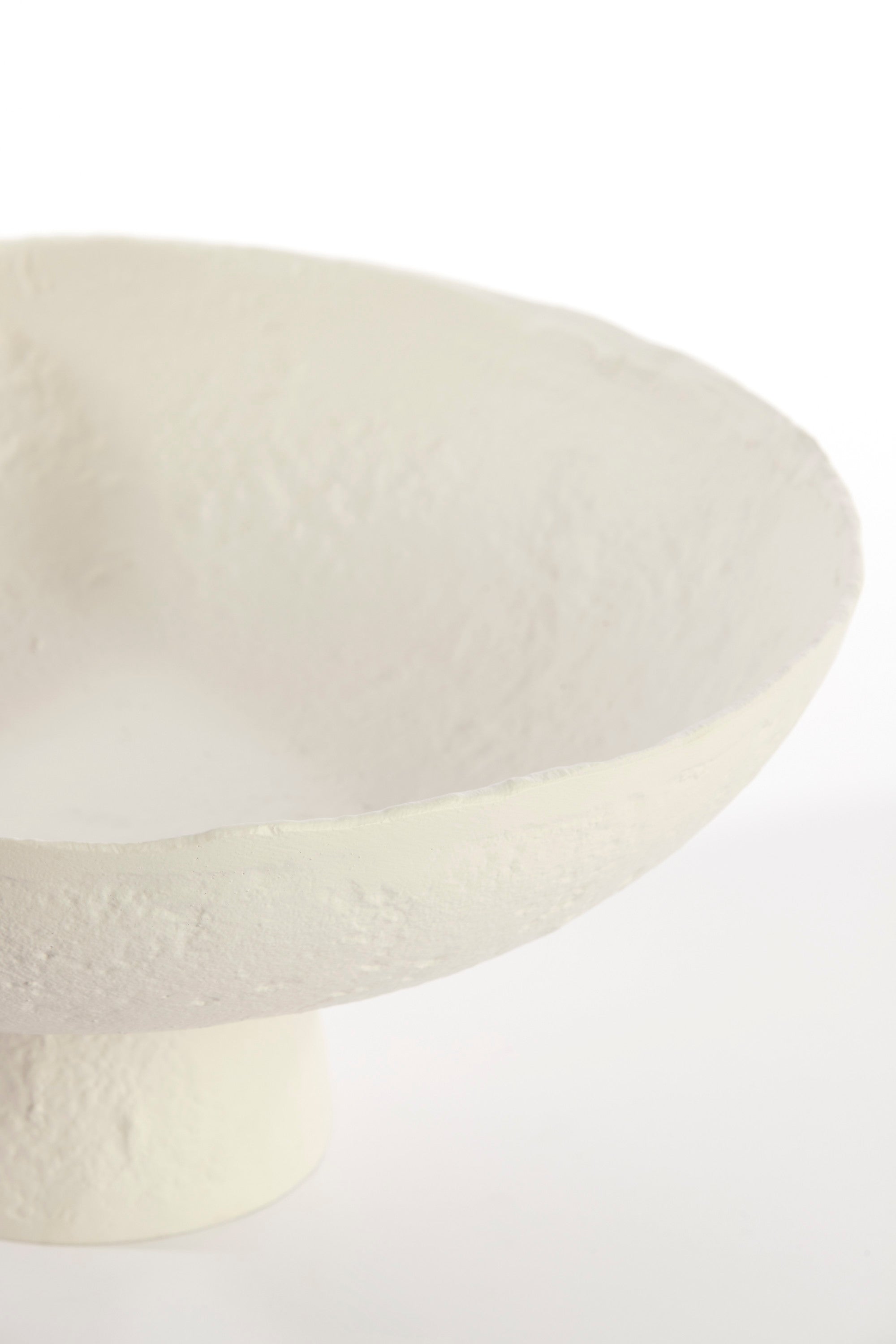 Ota Cream Metal Decorative Bowl on Stand 38.5cm