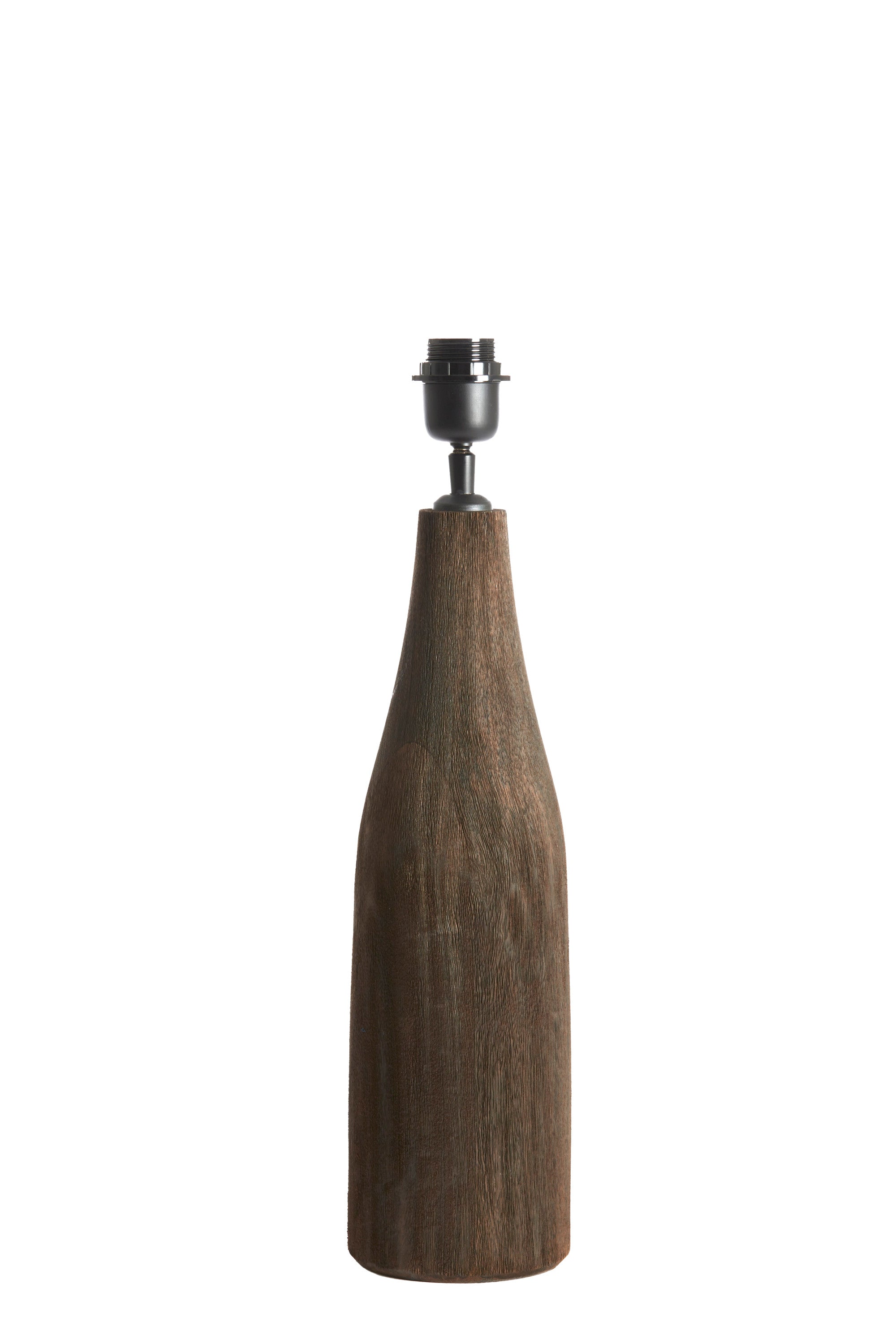 Trapino Matt Dark Brown Wood Table Lamp Base 42cm