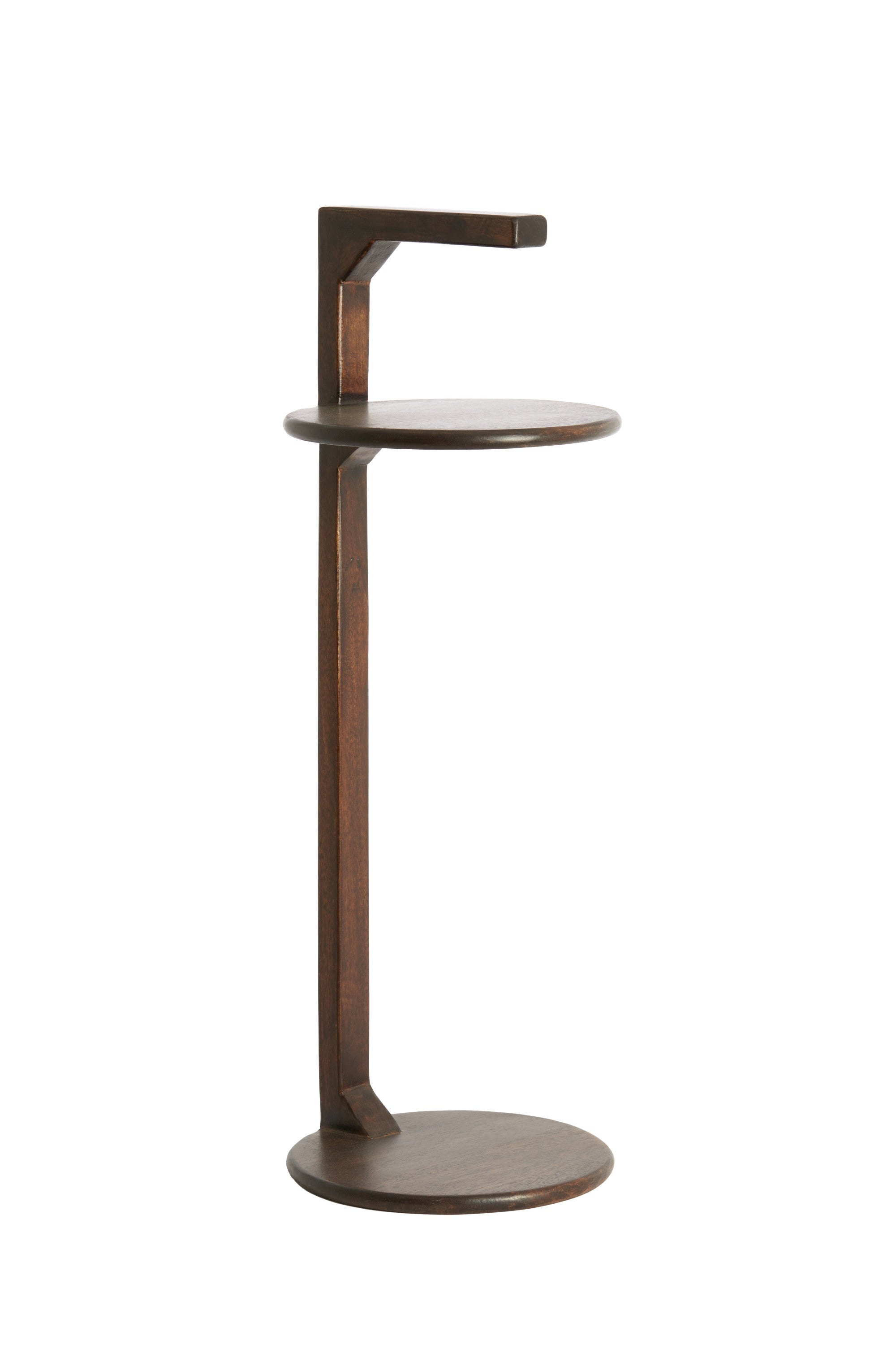 Delmino Chocolate Brown Mango Wood Round Side Table