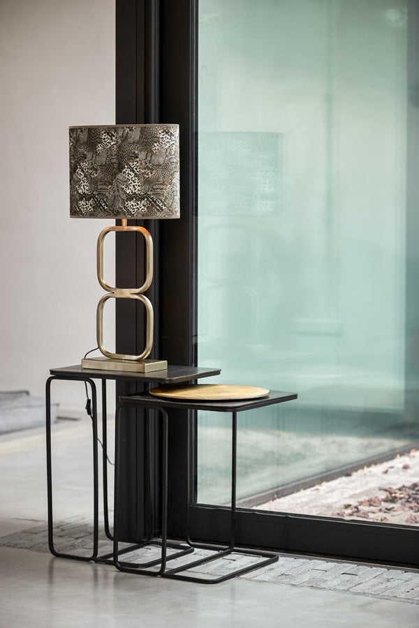 Lutika Light Gold Metal Table Lamp Base 46cm