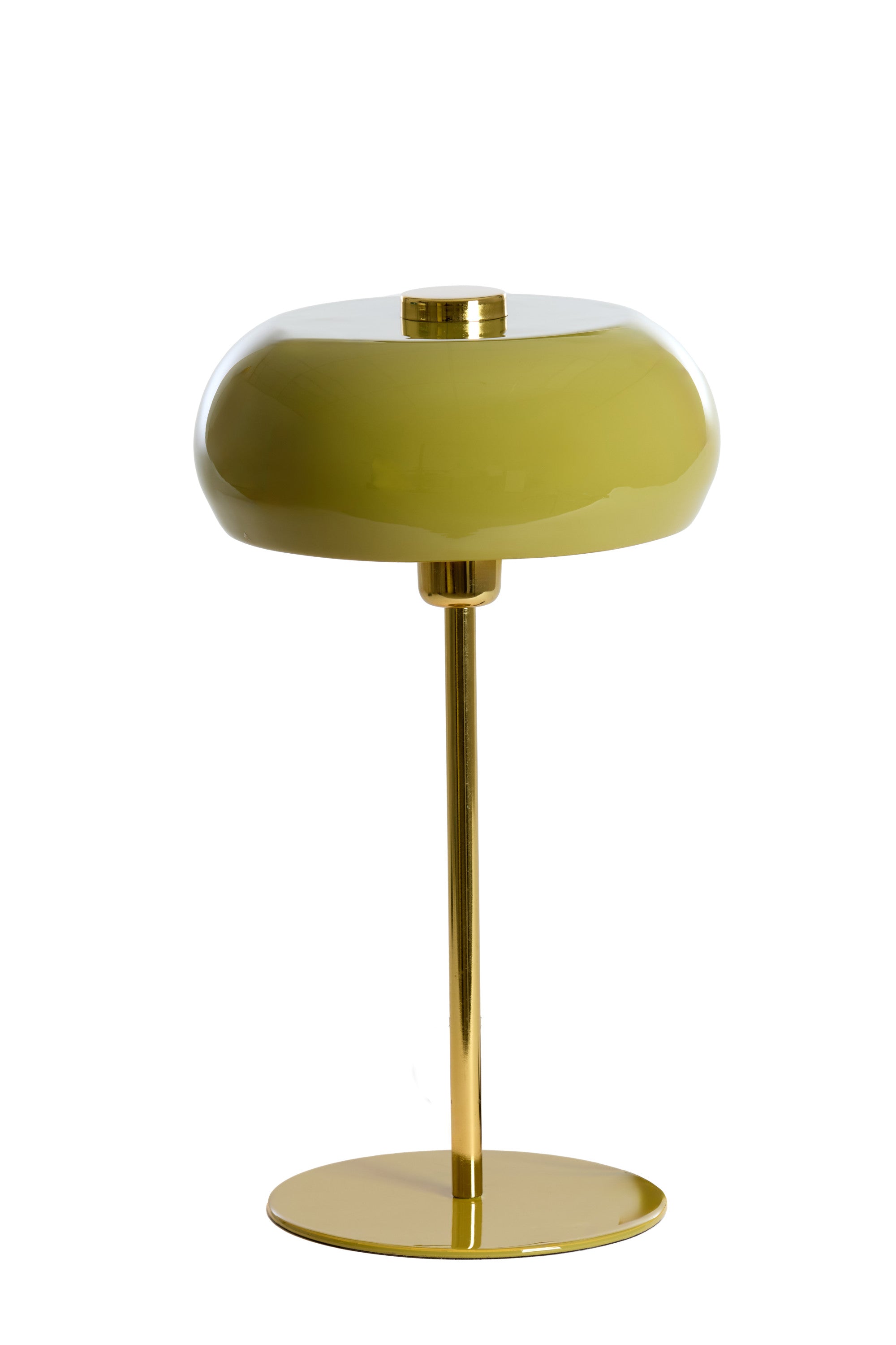 Surin Gloss Olive Green & Gold Metal Table Lamp