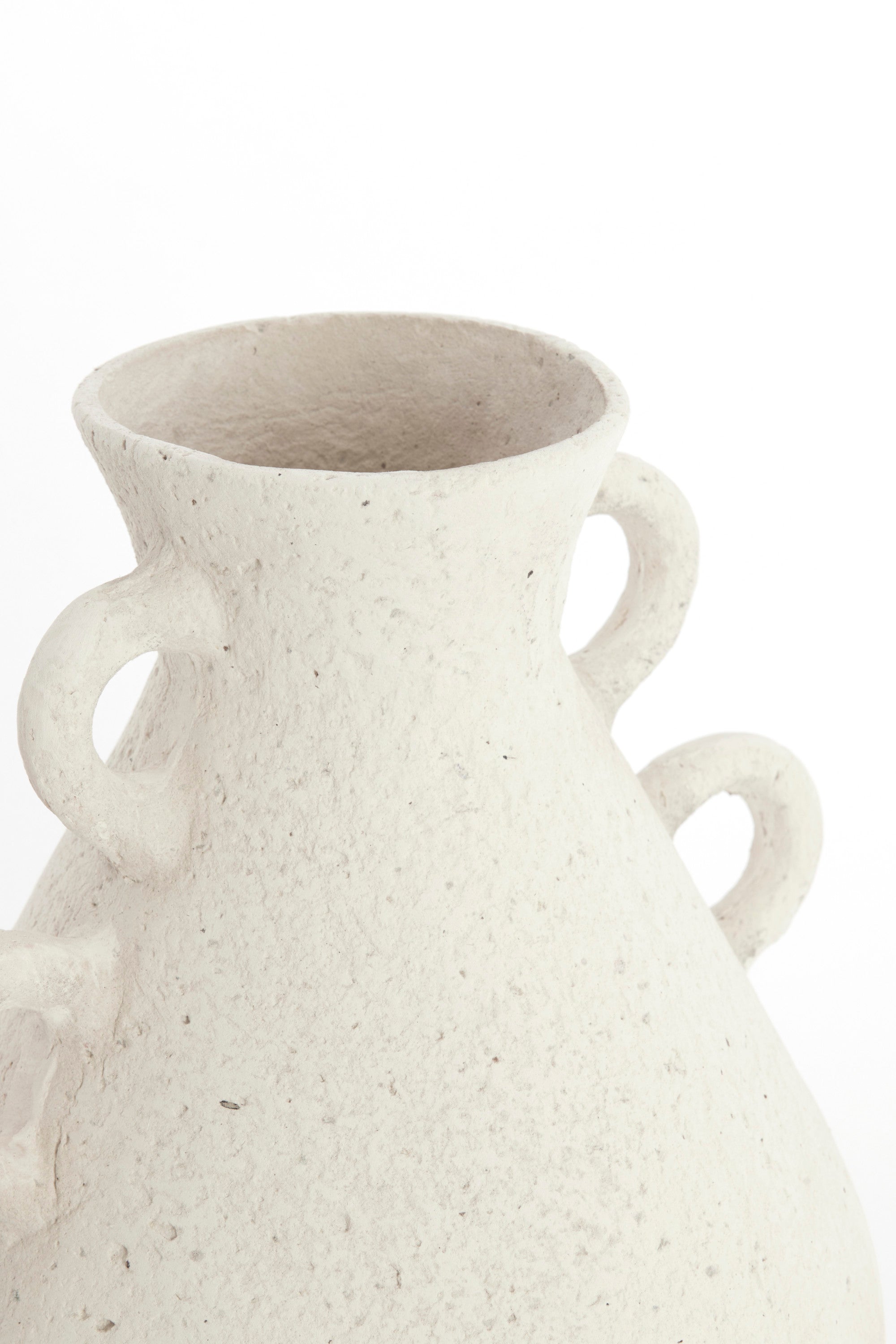 Zephan Matt Cream Papier Mâché Vase 30cm