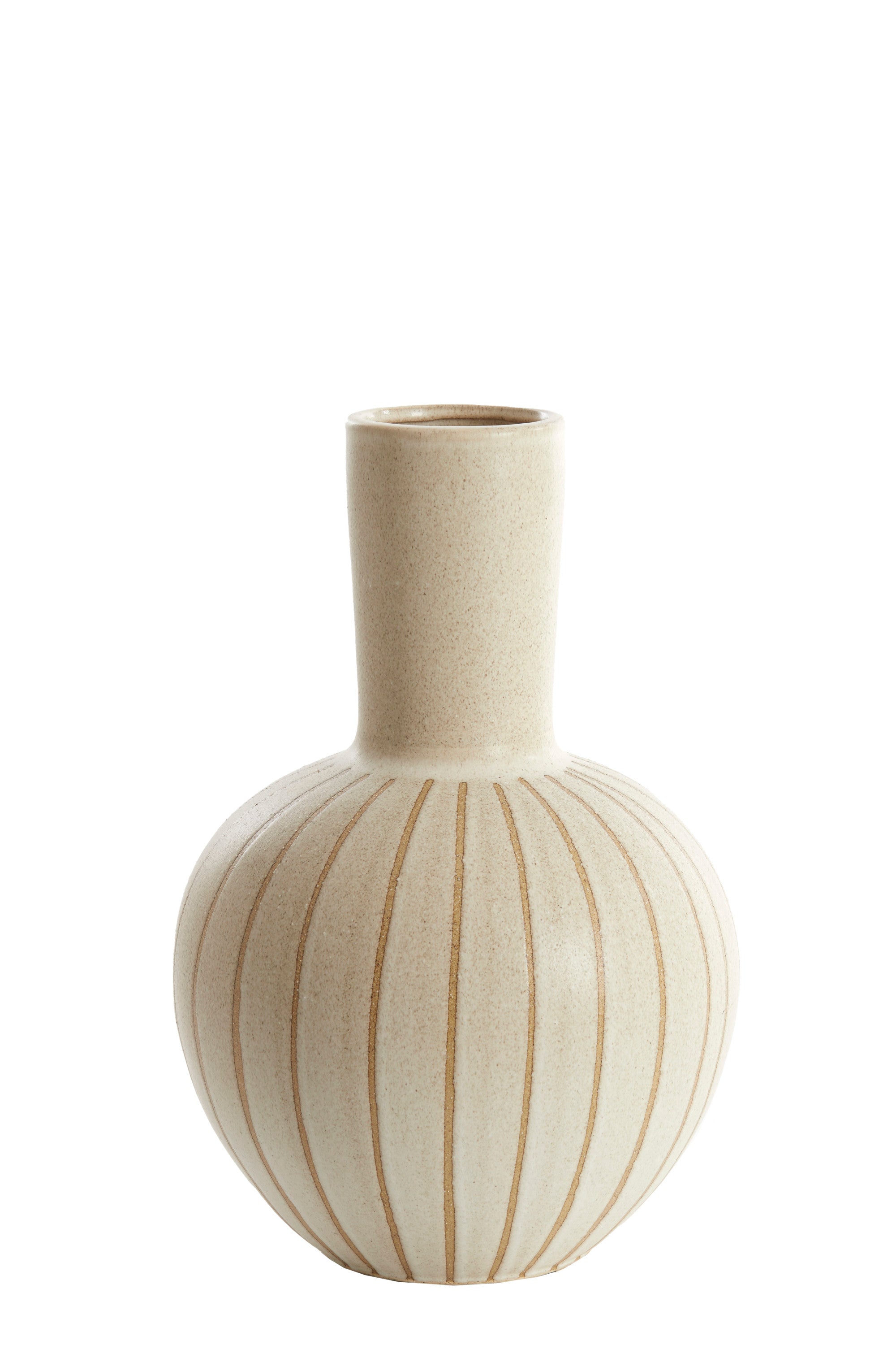 Ulloa Matt Sand & Brown Ceramic Vase 42cm