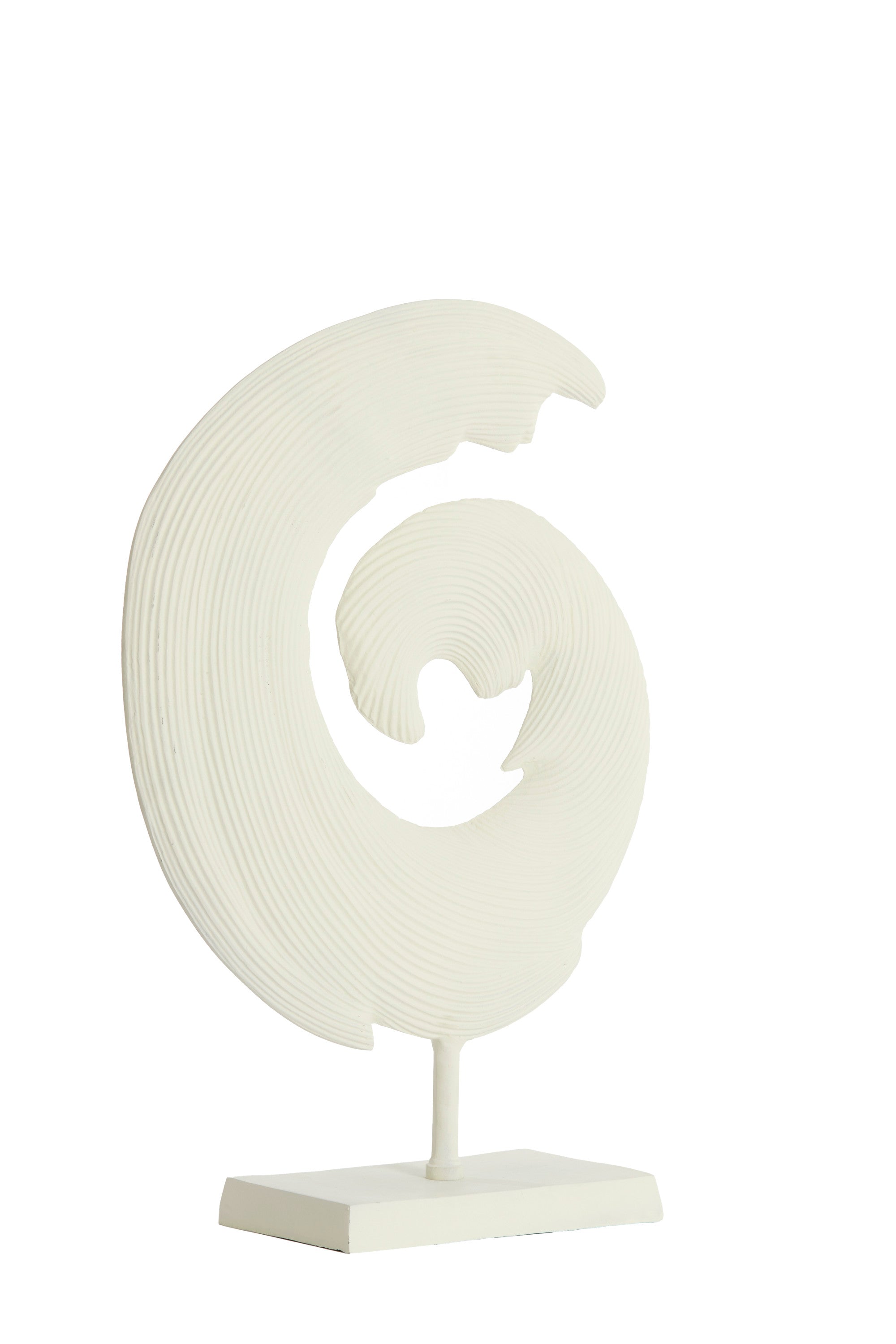 Shwiba Cream Metal Ornament on Stand