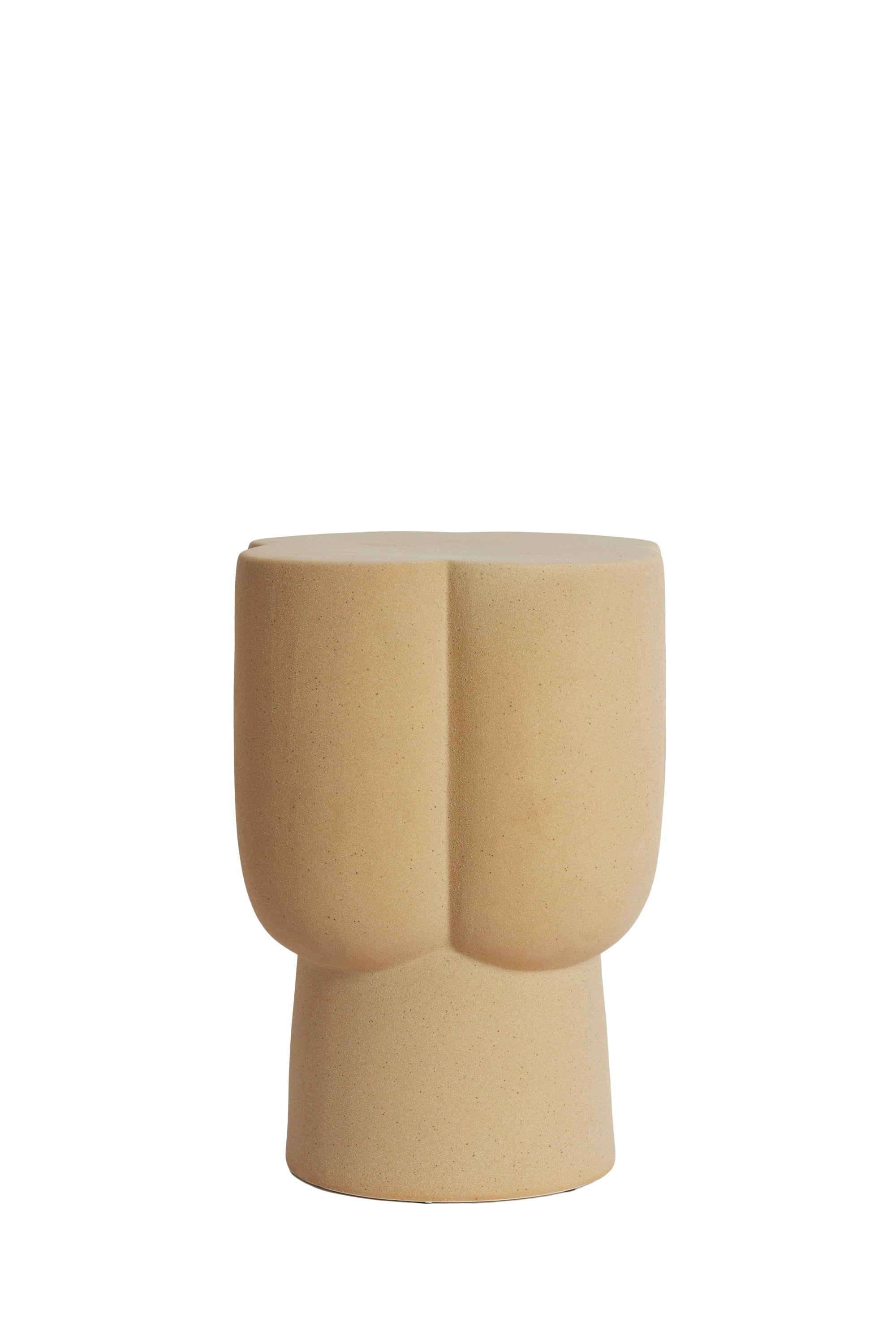 Junto Matt Sand Ceramic Round Side Table