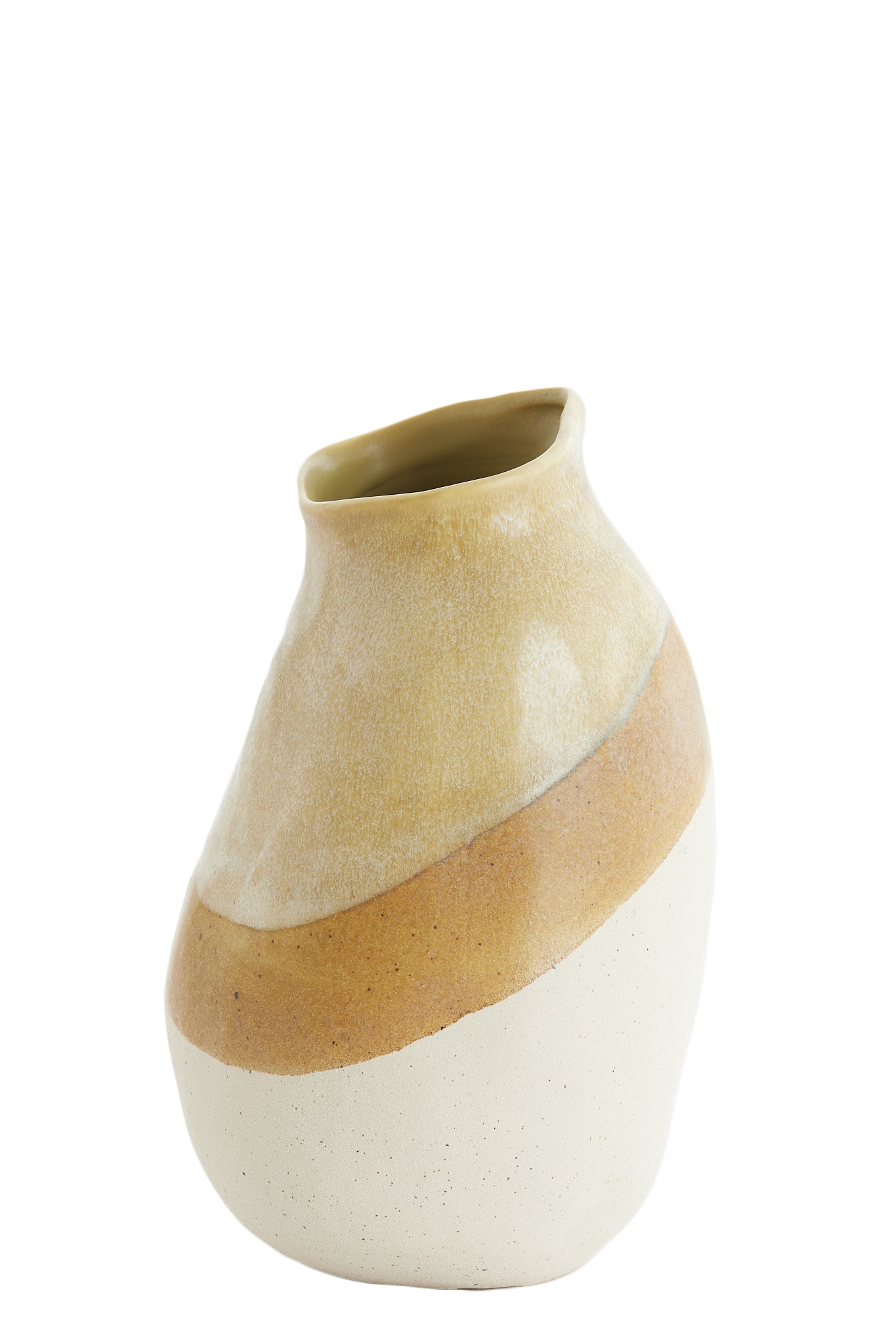 Yulara Brown & Cream Ceramic Vase