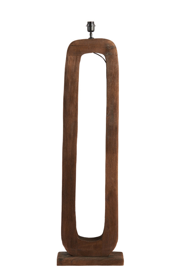 Kelafo Chocolate Brown Wood Floor Lamp Base