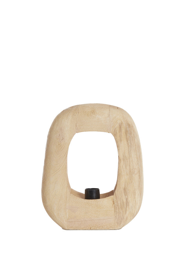 Kelafo Matt Natural Wood Table Lamp 30cm
