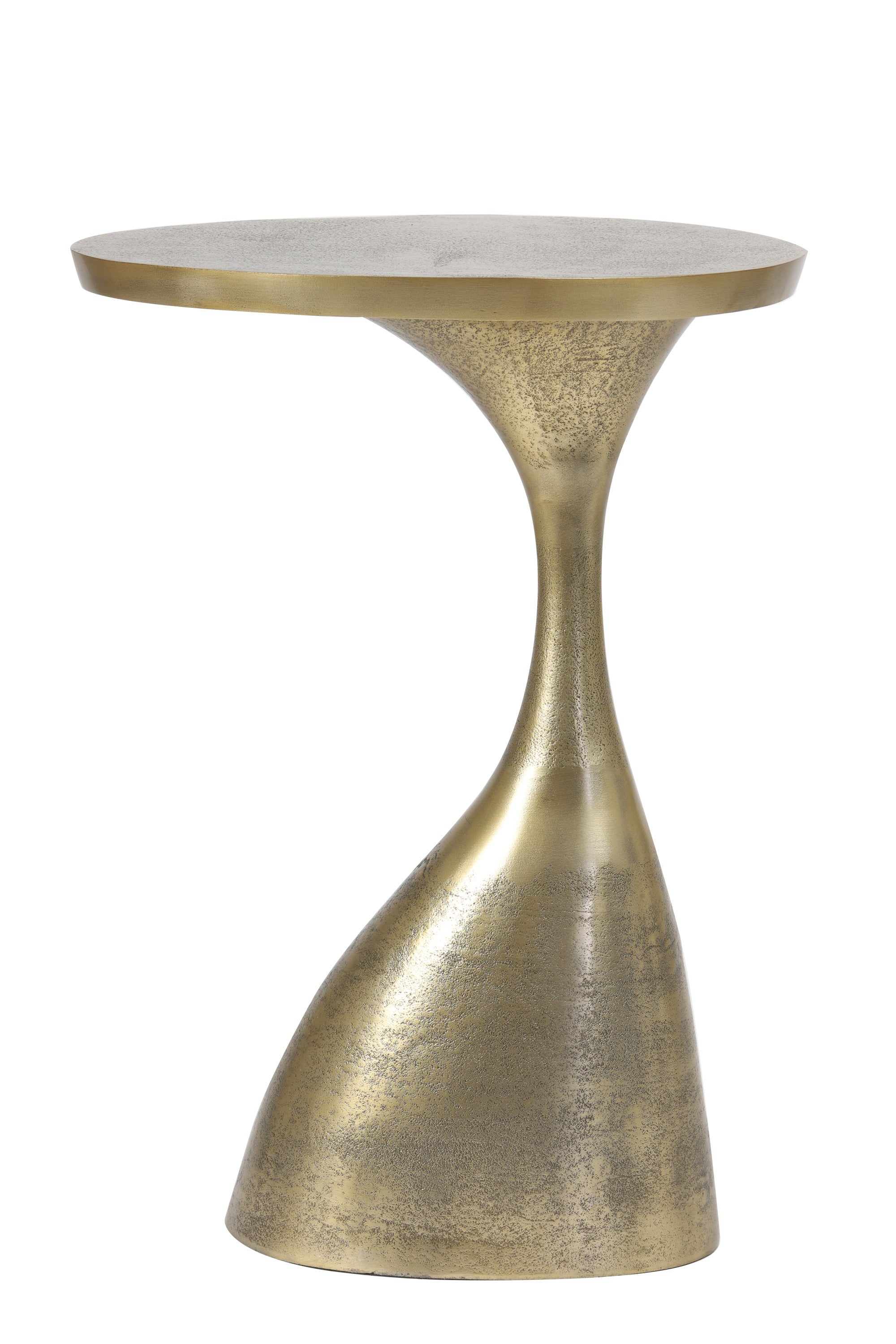 Macau Antique Bronze Metal Oval Side Table 55cm