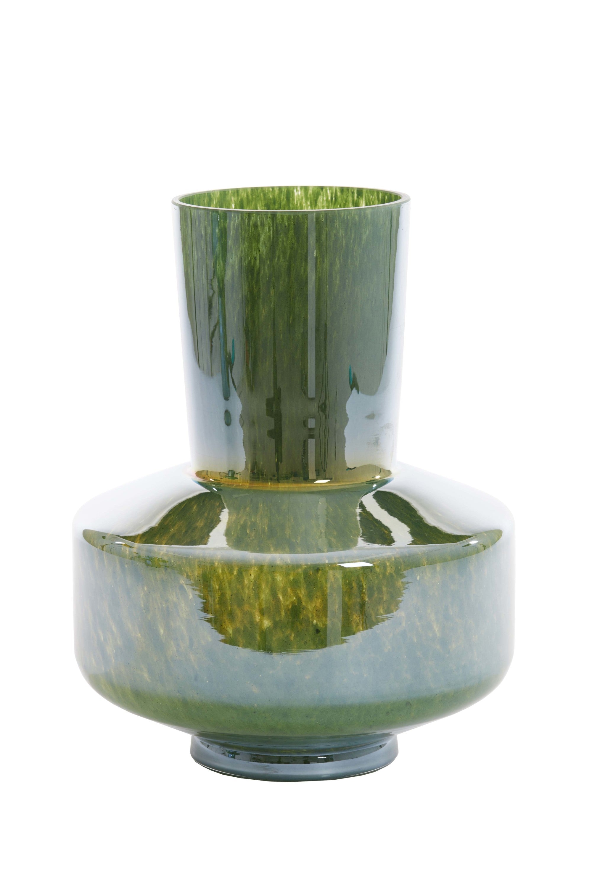 Trasmos Dark Green Lustre Glass Vase