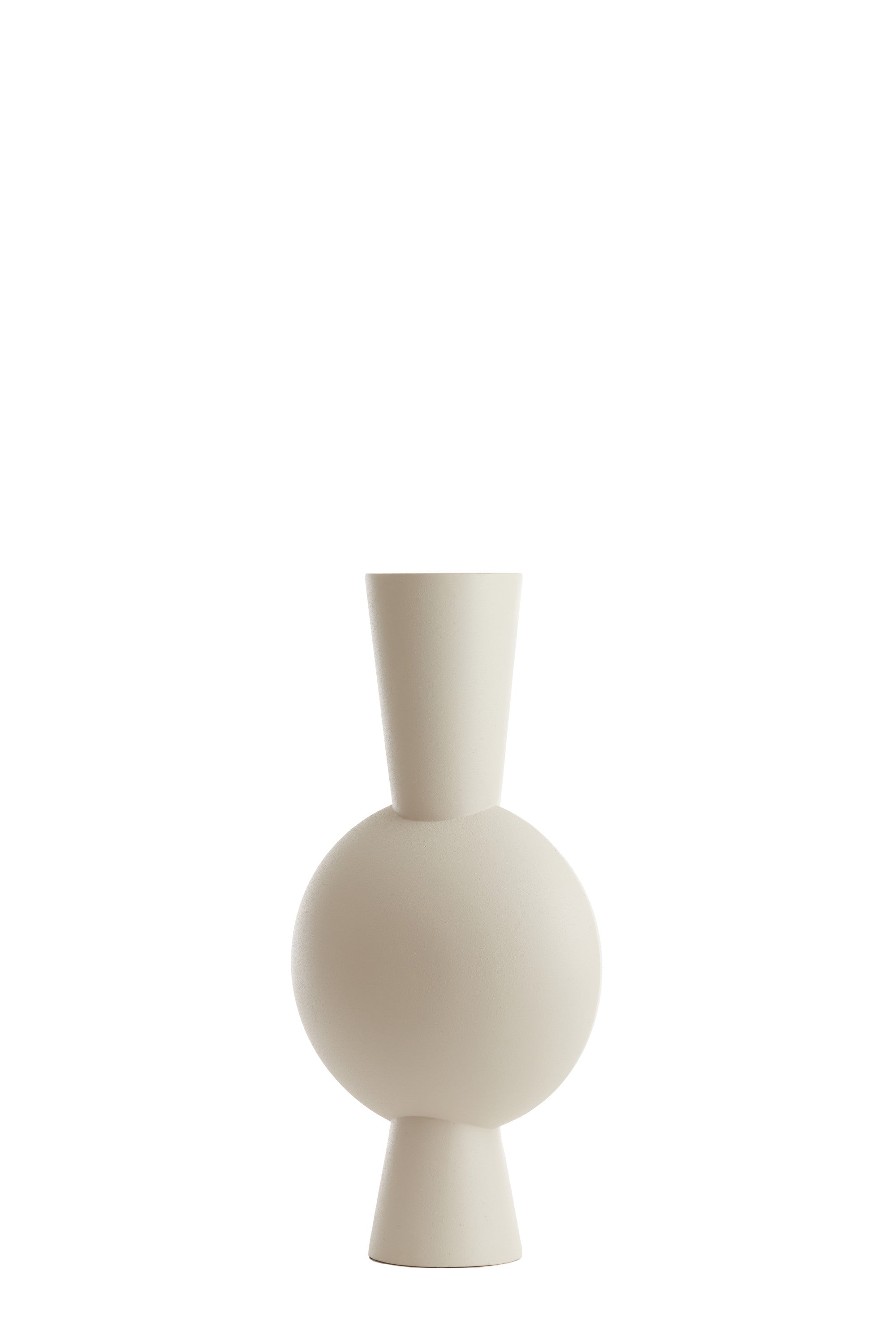 Kavandu Cream Metal Vase 60cm