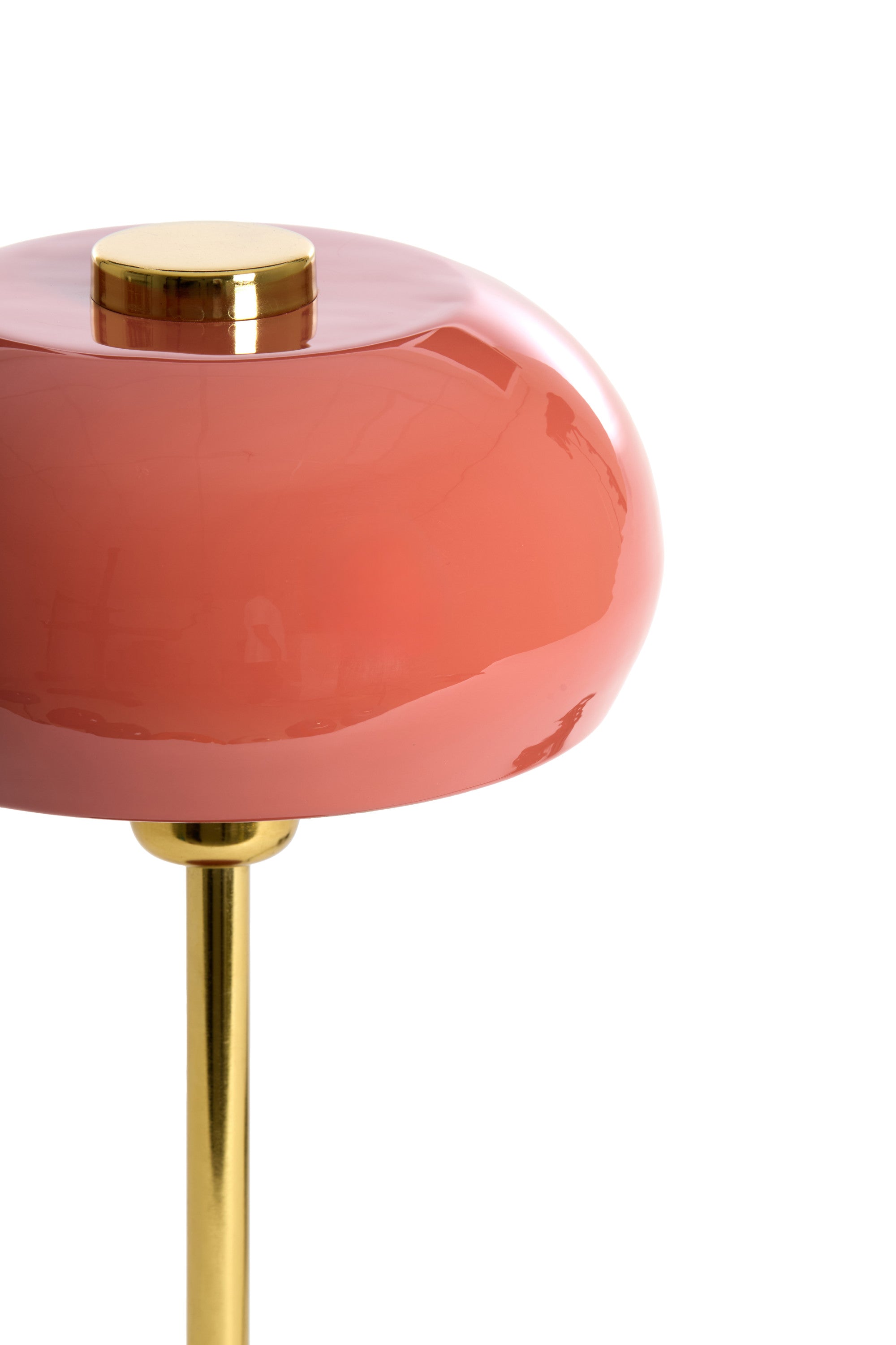 Surin Gloss Coral & Gold Metal Table Lamp