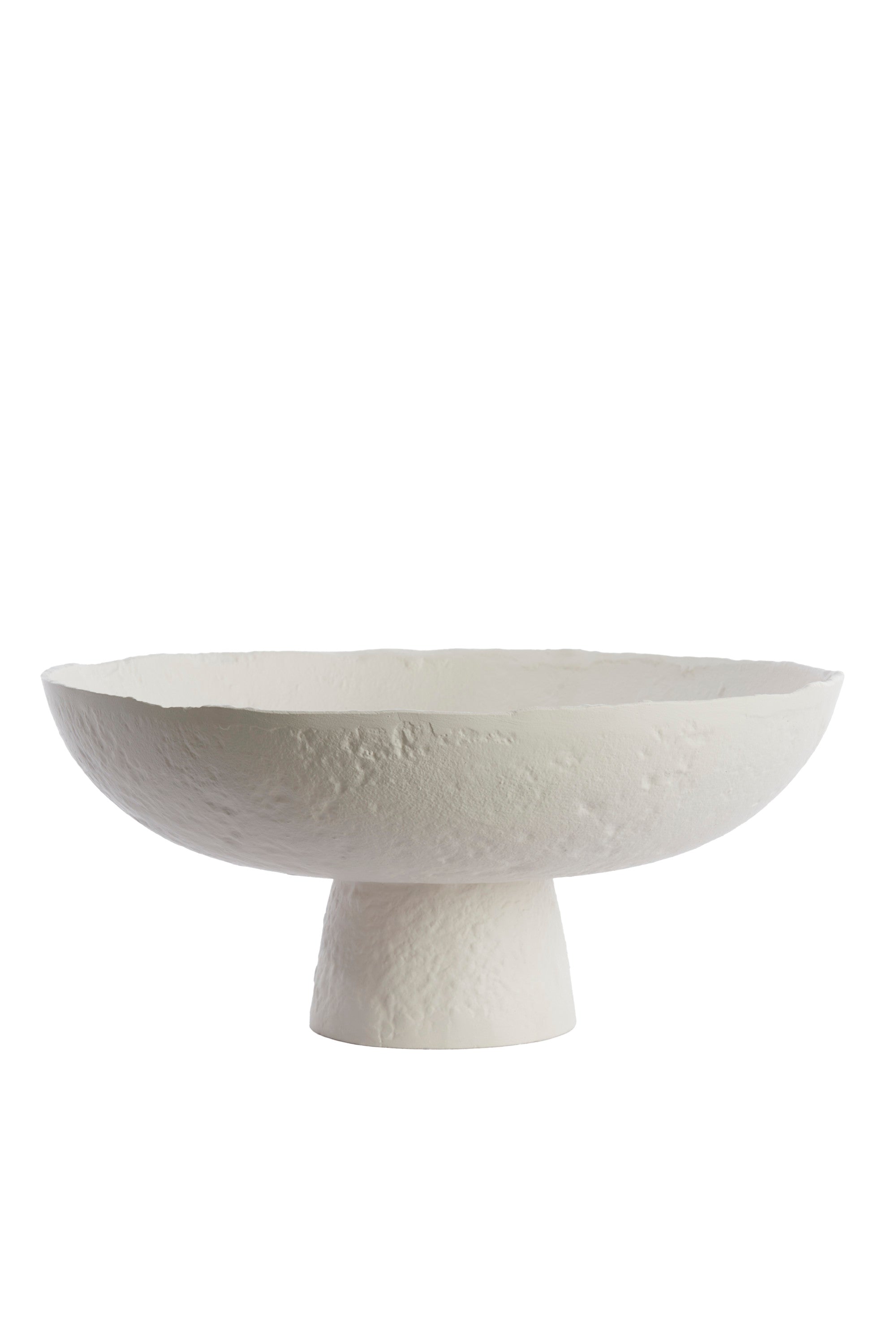 Ota Cream Metal Decorative Bowl on Stand 38.5cm