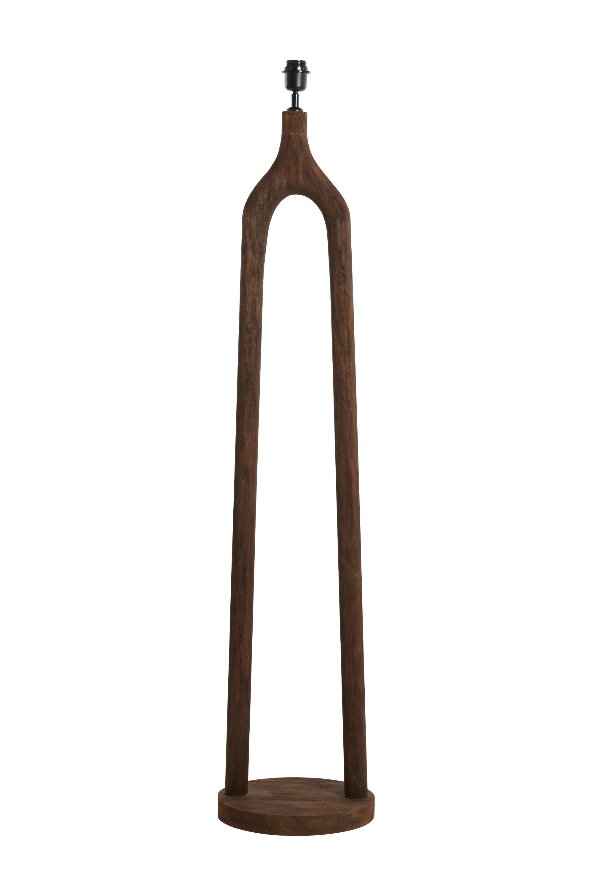 Xitta Matt Dark Brown Wood Floor Lamp Base
