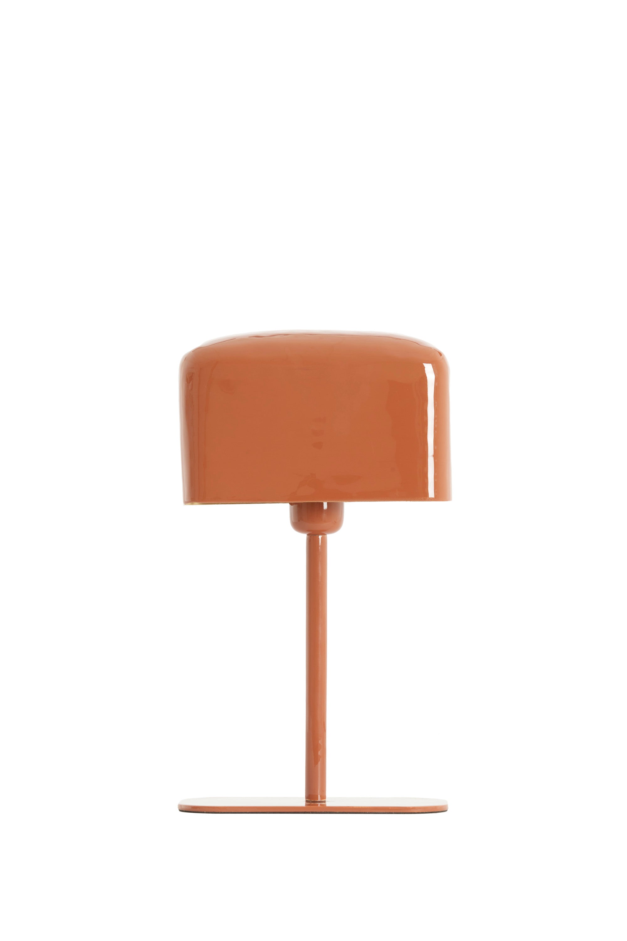 Elenie Gloss Dark Orange Metal Table Lamp