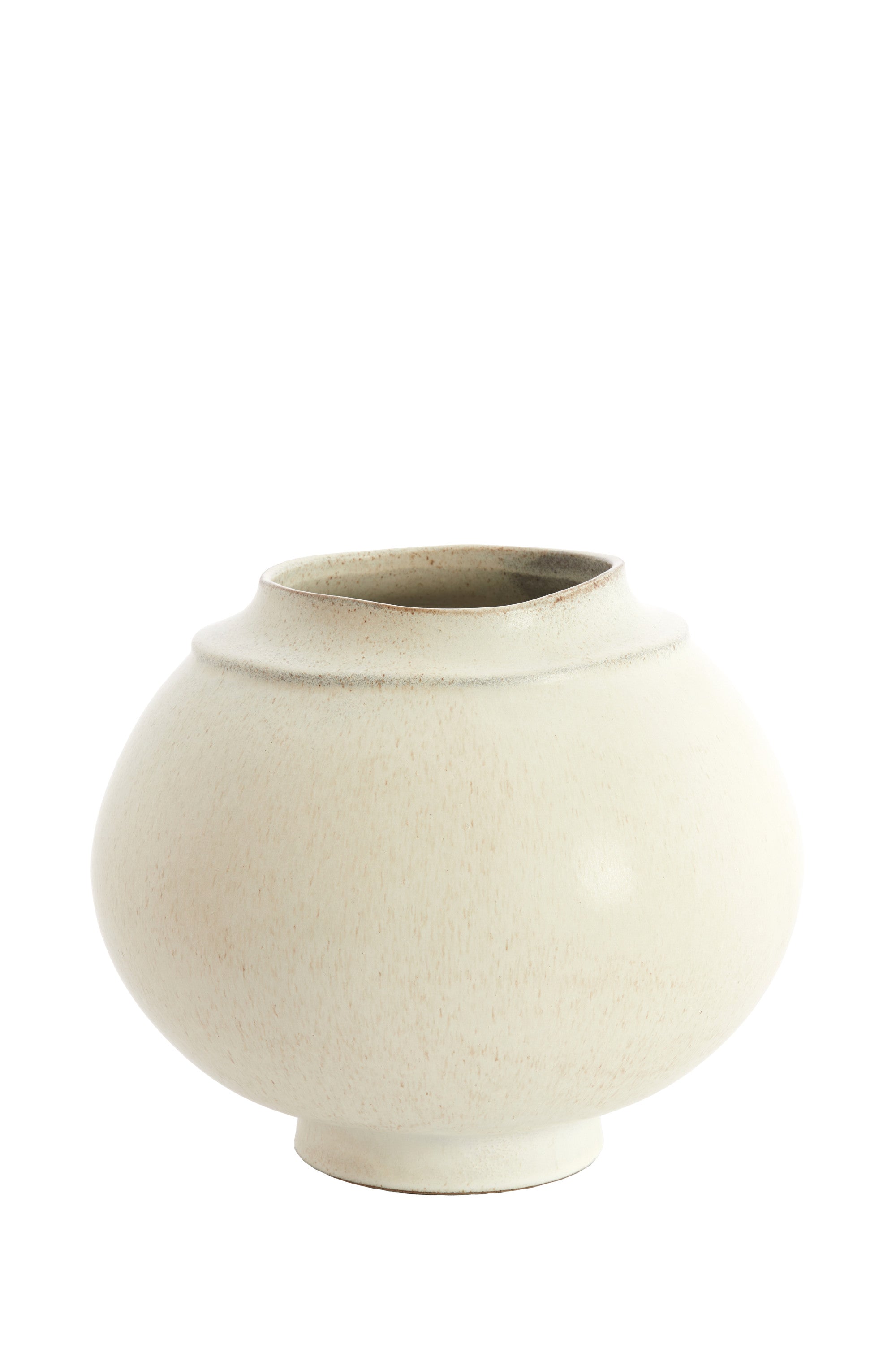 Lorea Matt Cream Ceramic Vase 25.5cm