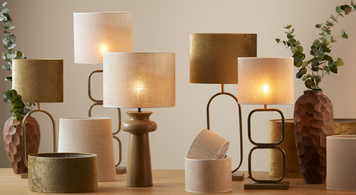 Lutika Light Gold Metal Table Lamp Base 46cm