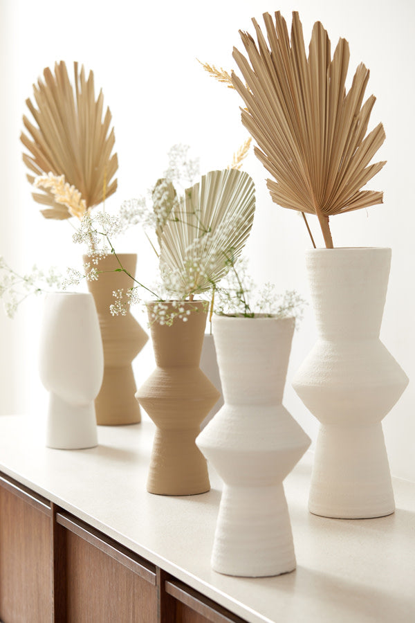 Ayla Cream Ceramic Vase