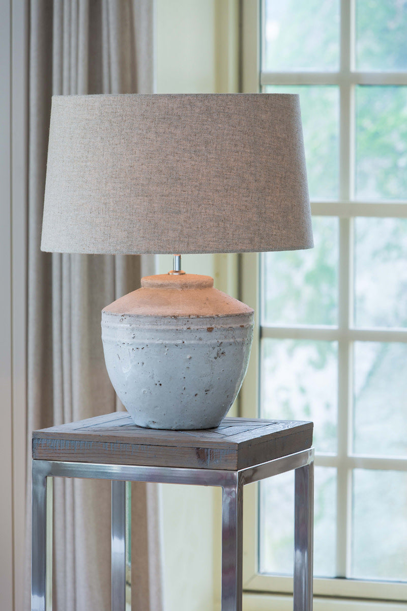 Toba Antique White Ceramic Table Lamp Base 35cm