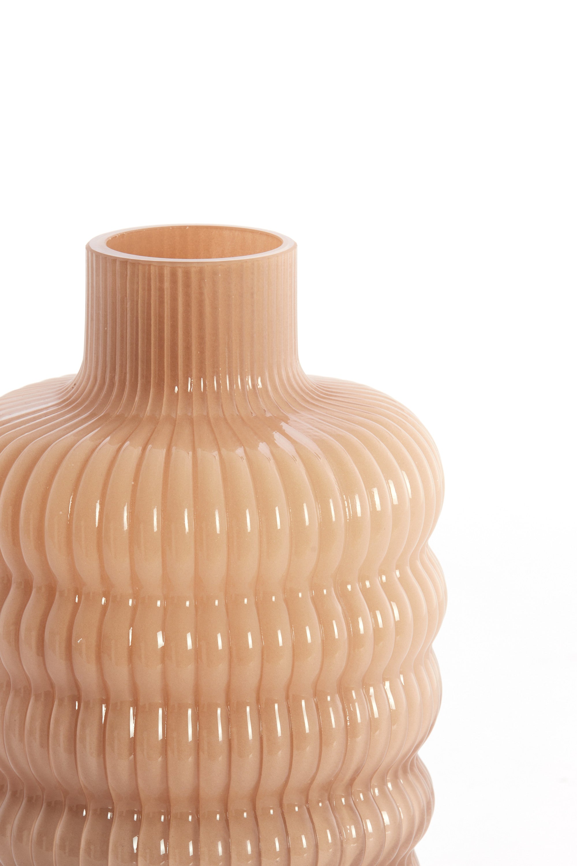 Lunette Caramel Glass Vase