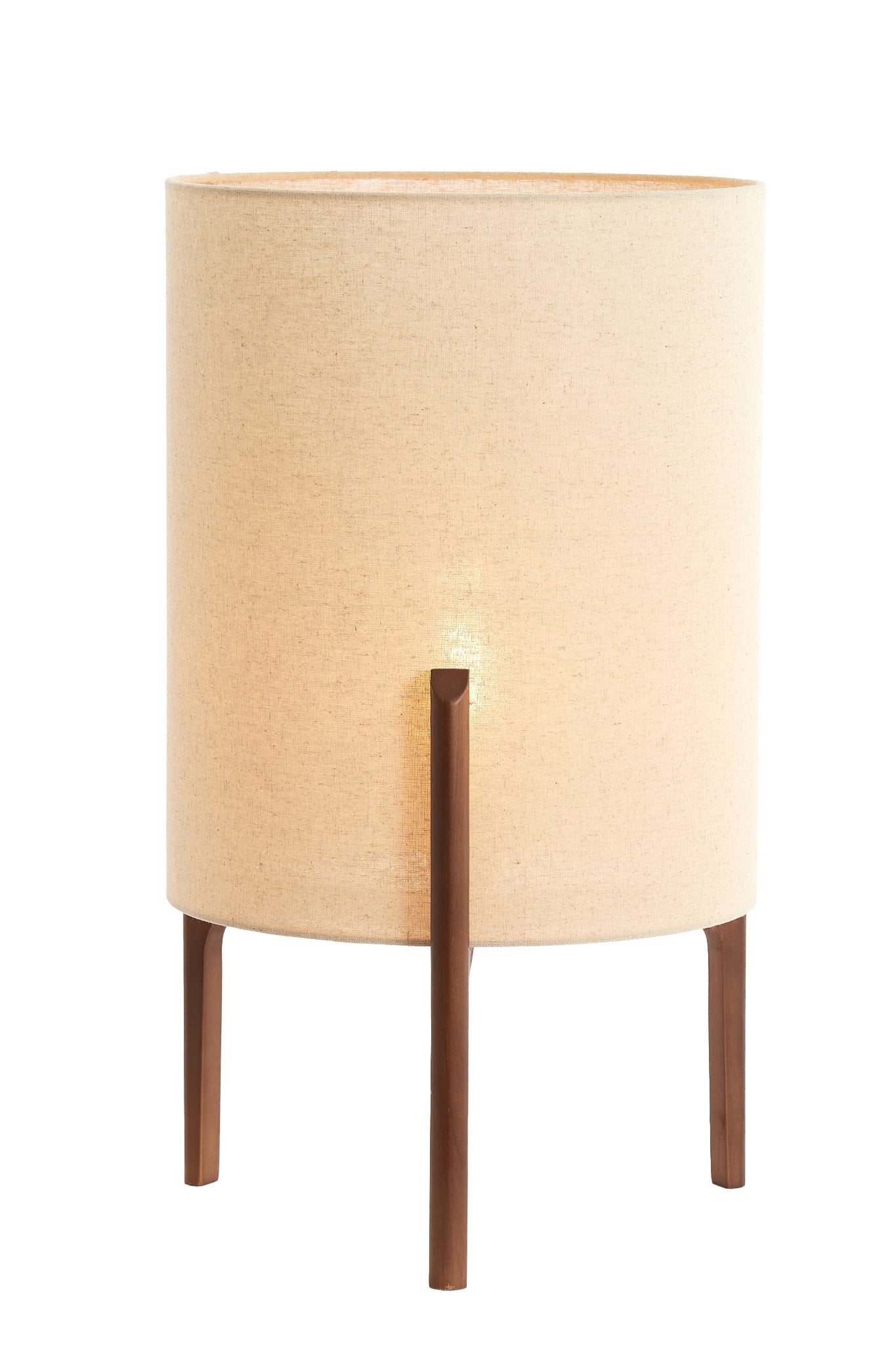 Litto Dark Brown & Natural Linen Table Lamp 58cm