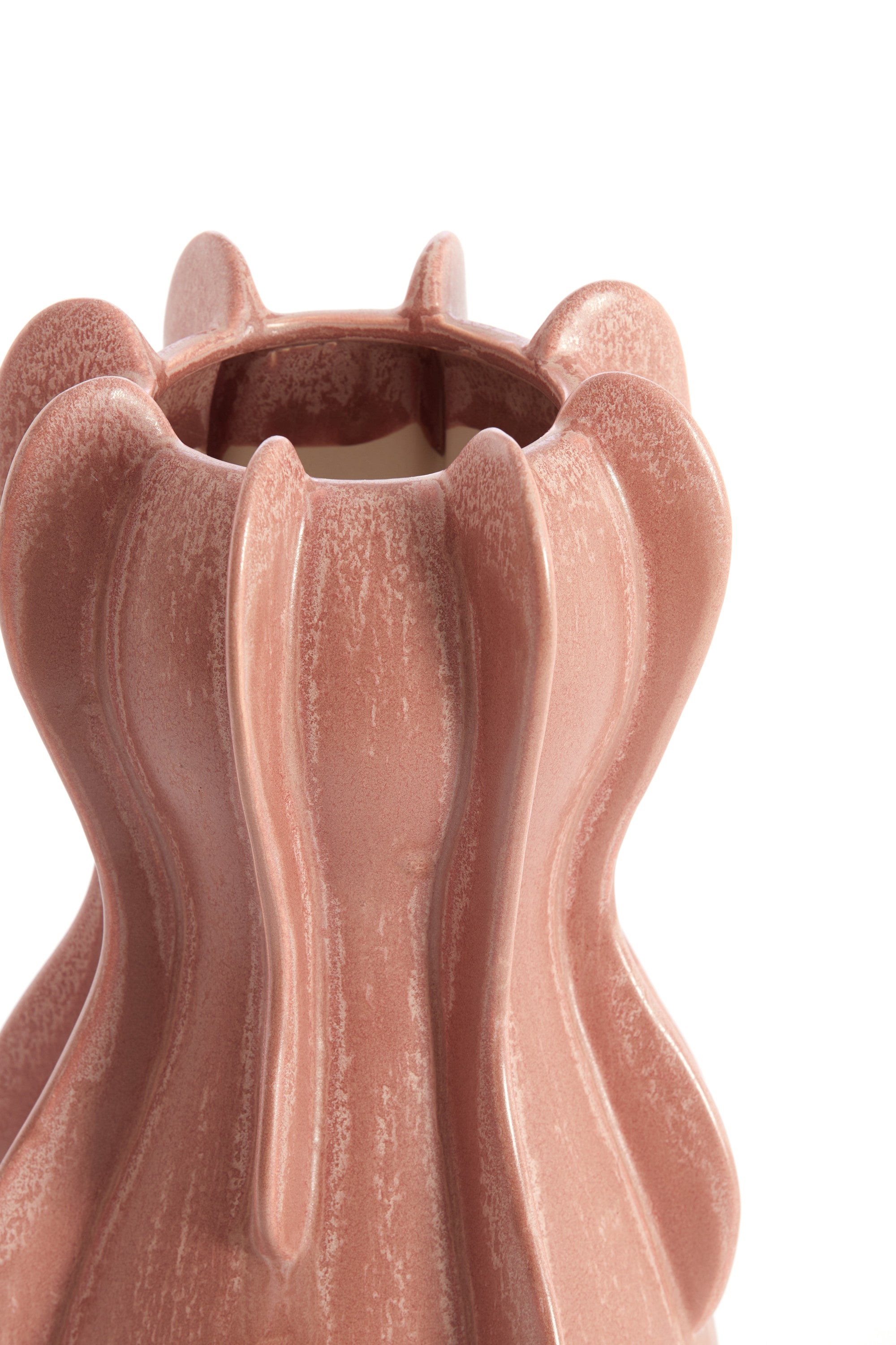 Magome Coral/Red Ceramic Vase 34cm