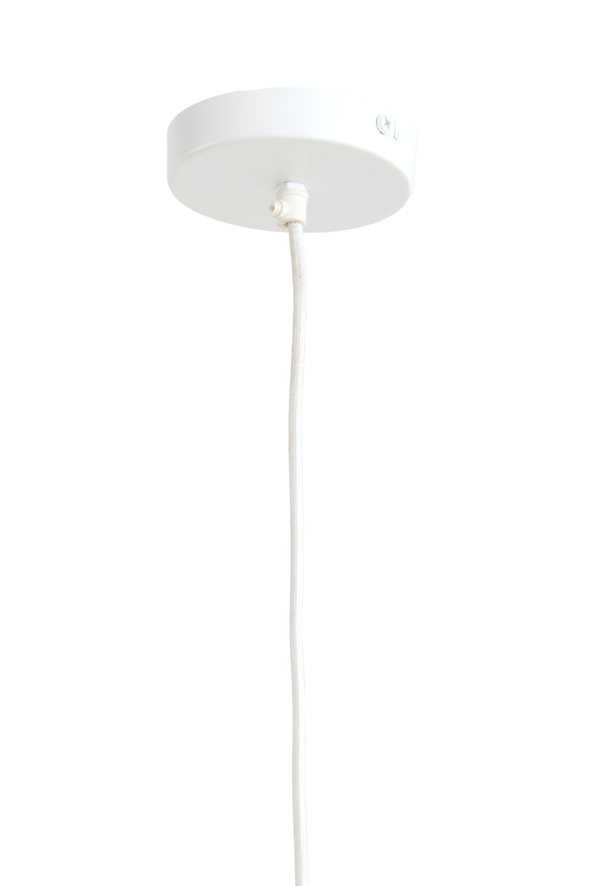 Lonia Cream & Antique Bronze Papier Mâché Pendant Light 53cm
