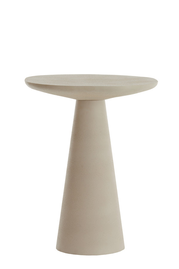 Abala Matt Cream Metal Square Side Table 59cm
