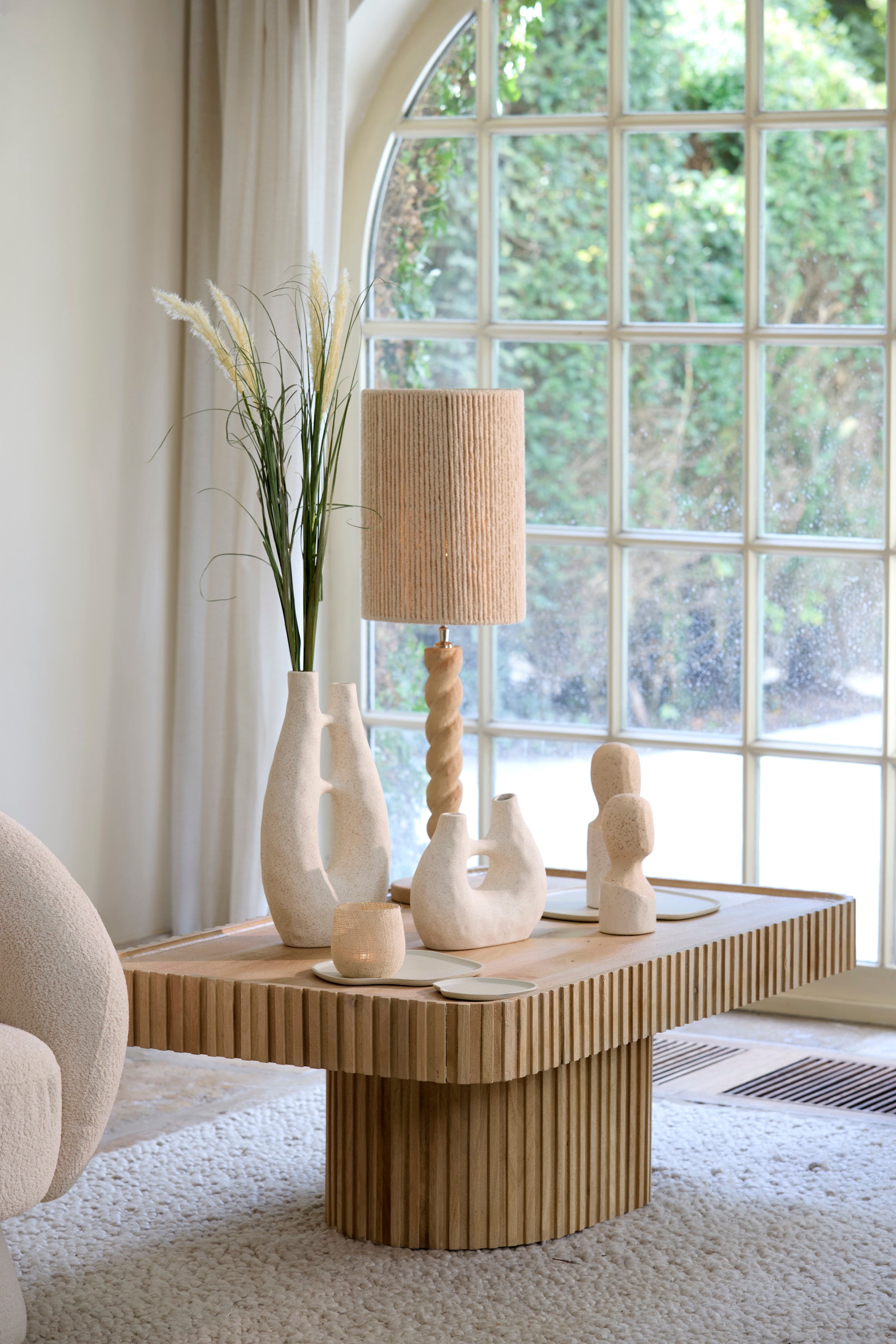 Nanno Matt Natural Wood Table Lamp Base