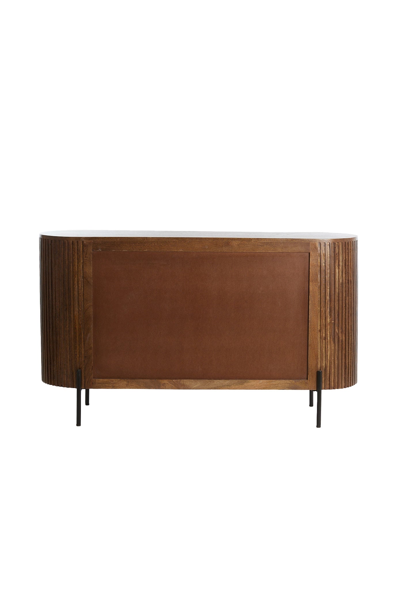 Dumosi Dark Brown Wood Slatted Sideboard