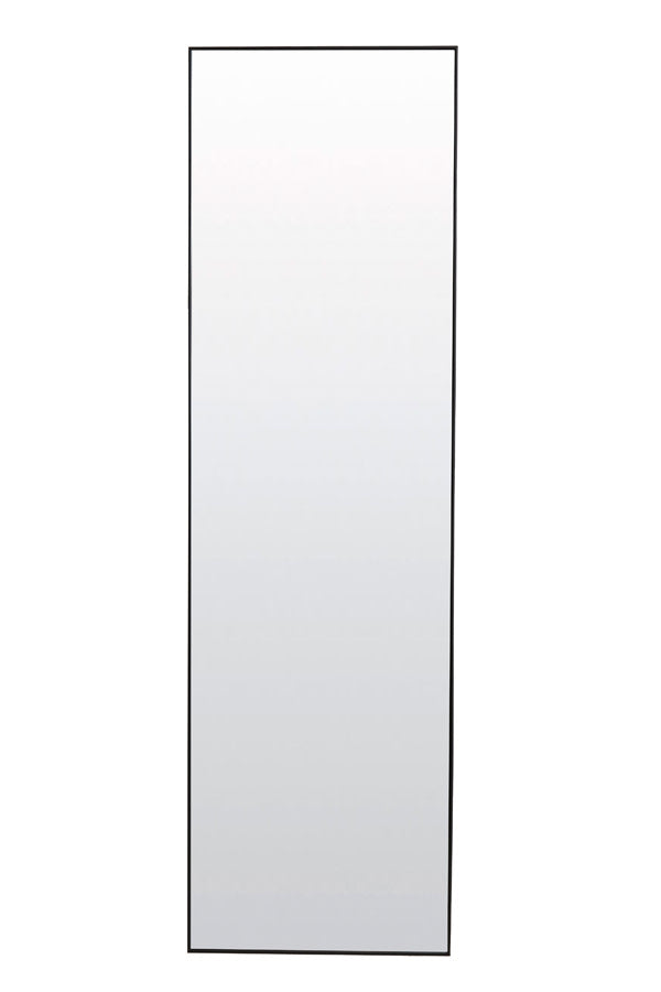 Zeneta Clear Glass & Black Rectangular Full Length Leaner Mirror 170cm