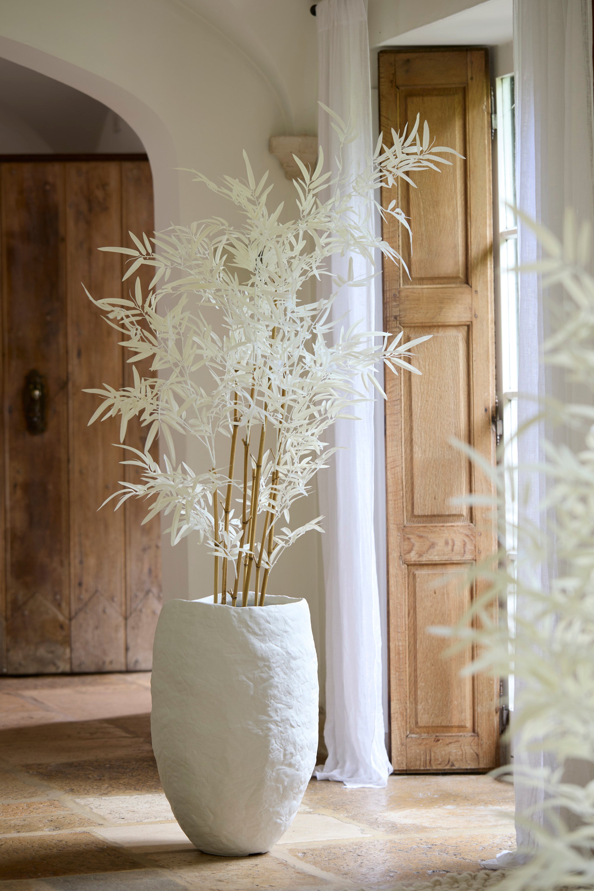 Tingri Cream Decorative Planter 58cm
