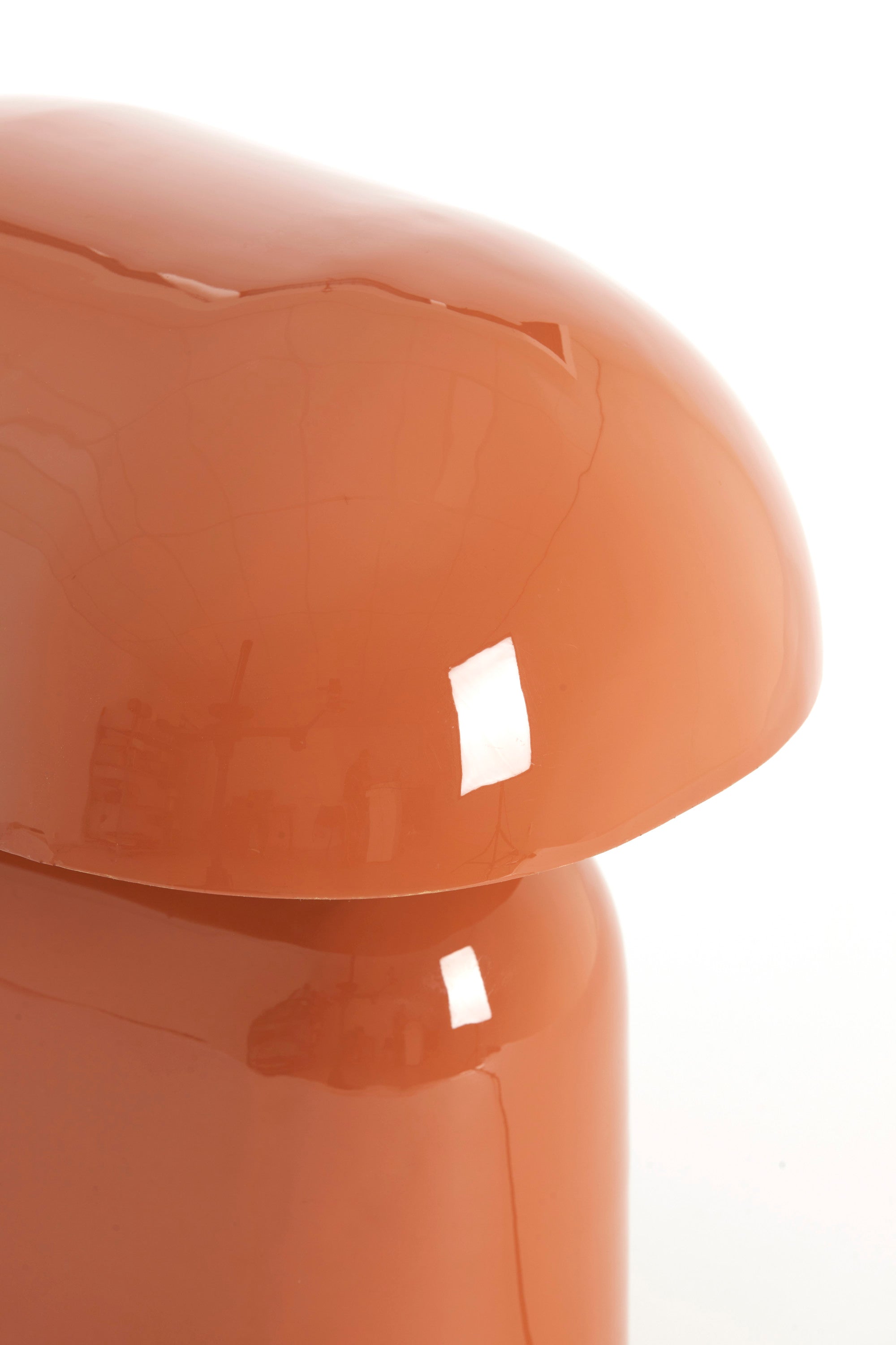 Todd Gloss Dark Orange Metal Table Lamp