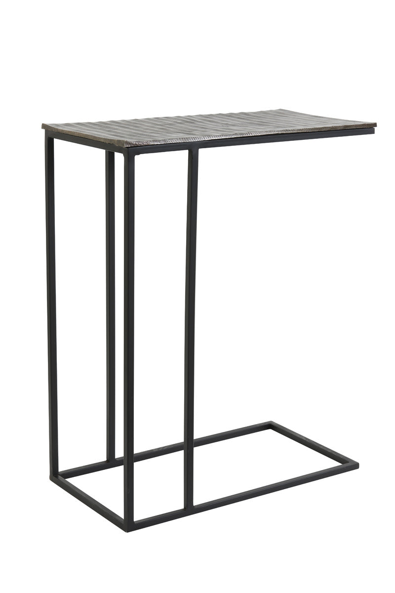 Macy Antique Bronze Metal Rectangular Side Table