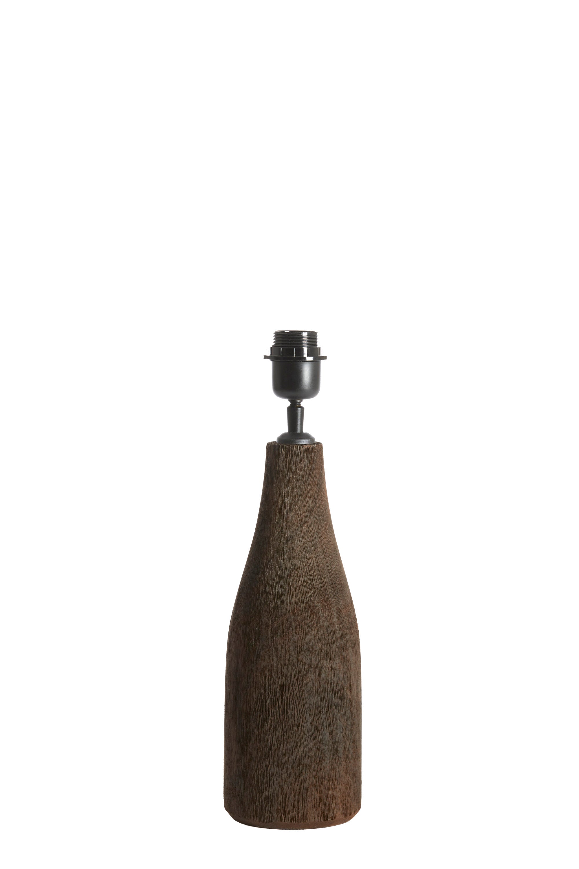 Trapino Matt Dark Brown Wood Table Lamp Base 32cm