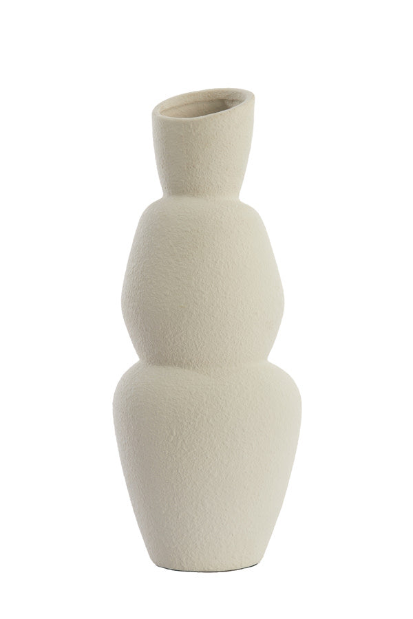 Aram Cream Ceramic Vase 46.5cm