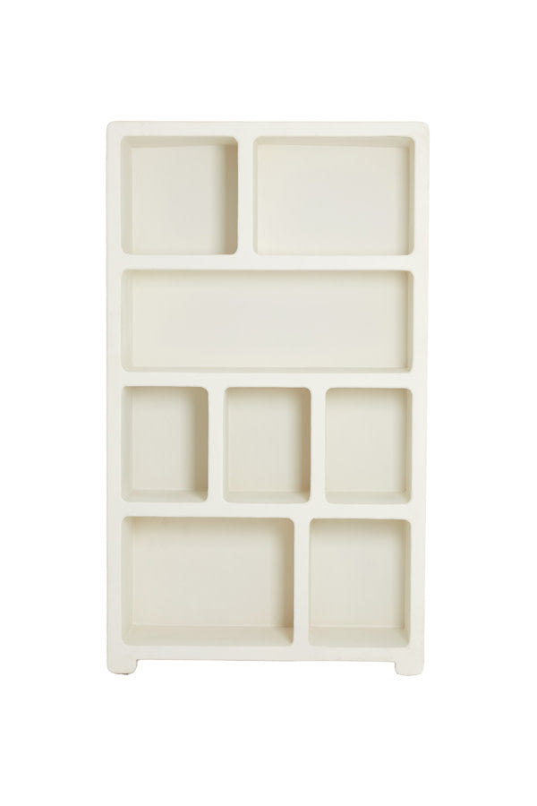 Nahua Cream Wood Tall Storage Cabinet