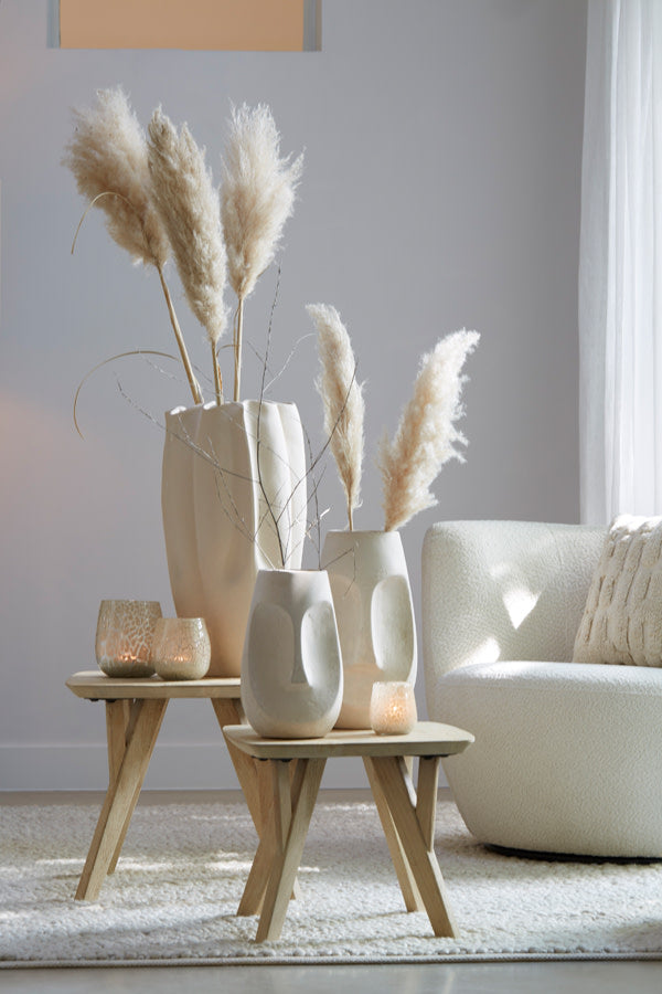 Quenza Natural Mango Wood Square Side Table 36cm