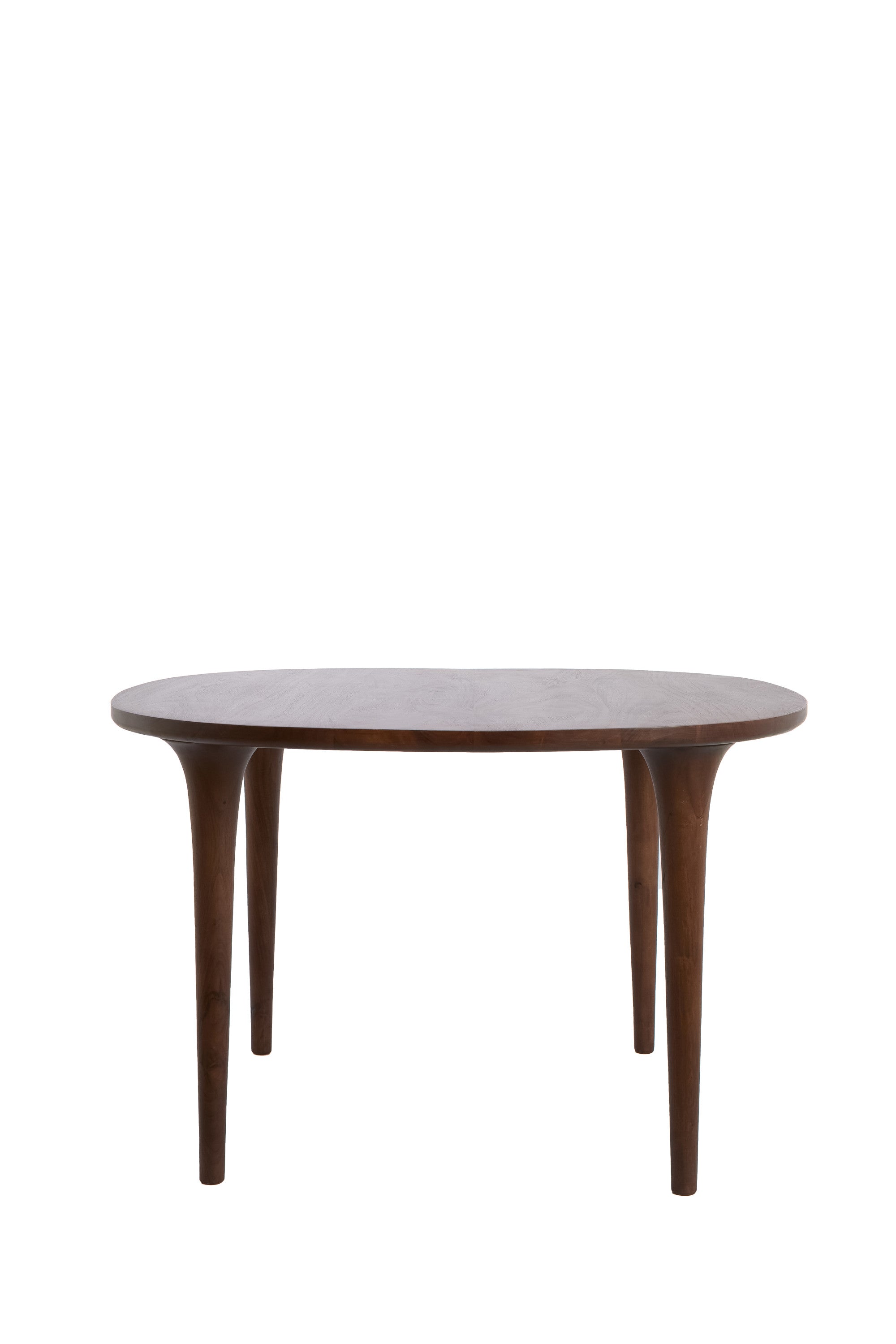 Zale Dark Brown Acacia Wood Round Dining Table 120cm