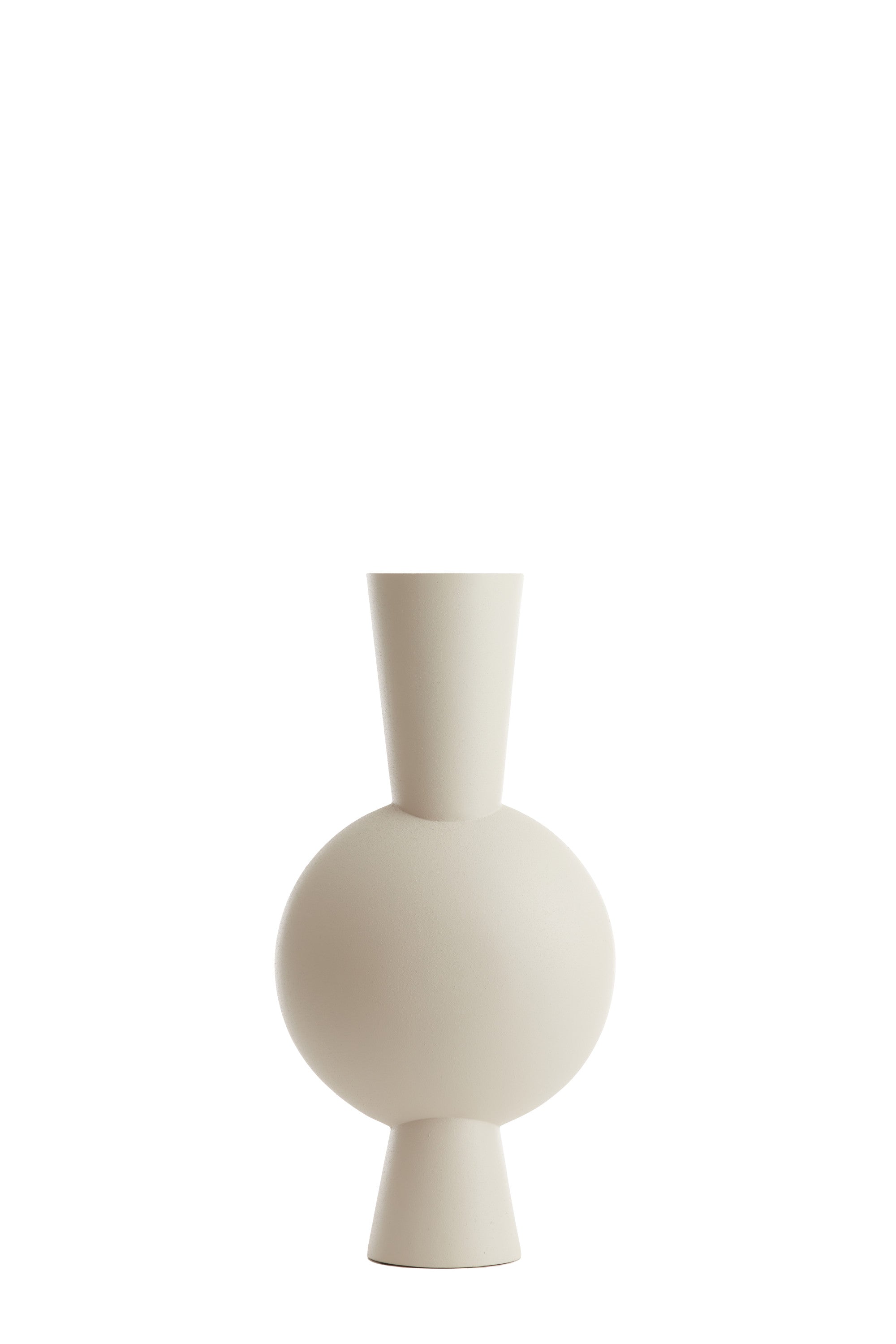 Kavandu Cream Metal Vase 60cm