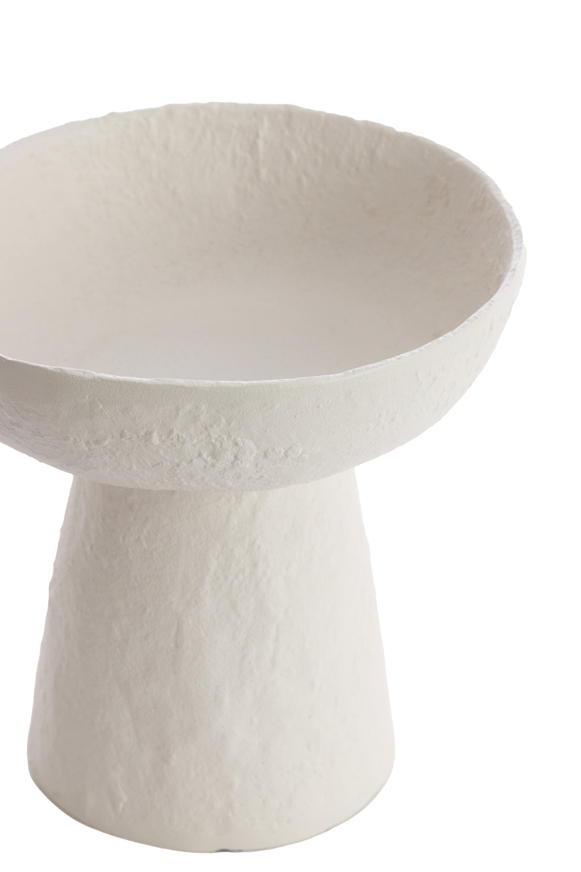 Ota Cream Metal Decorative Bowl on Stand 20.5cm
