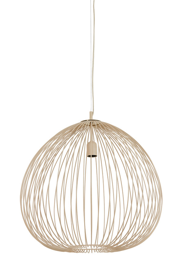Rilana Matt Beige Metal Pendant Light 56cm